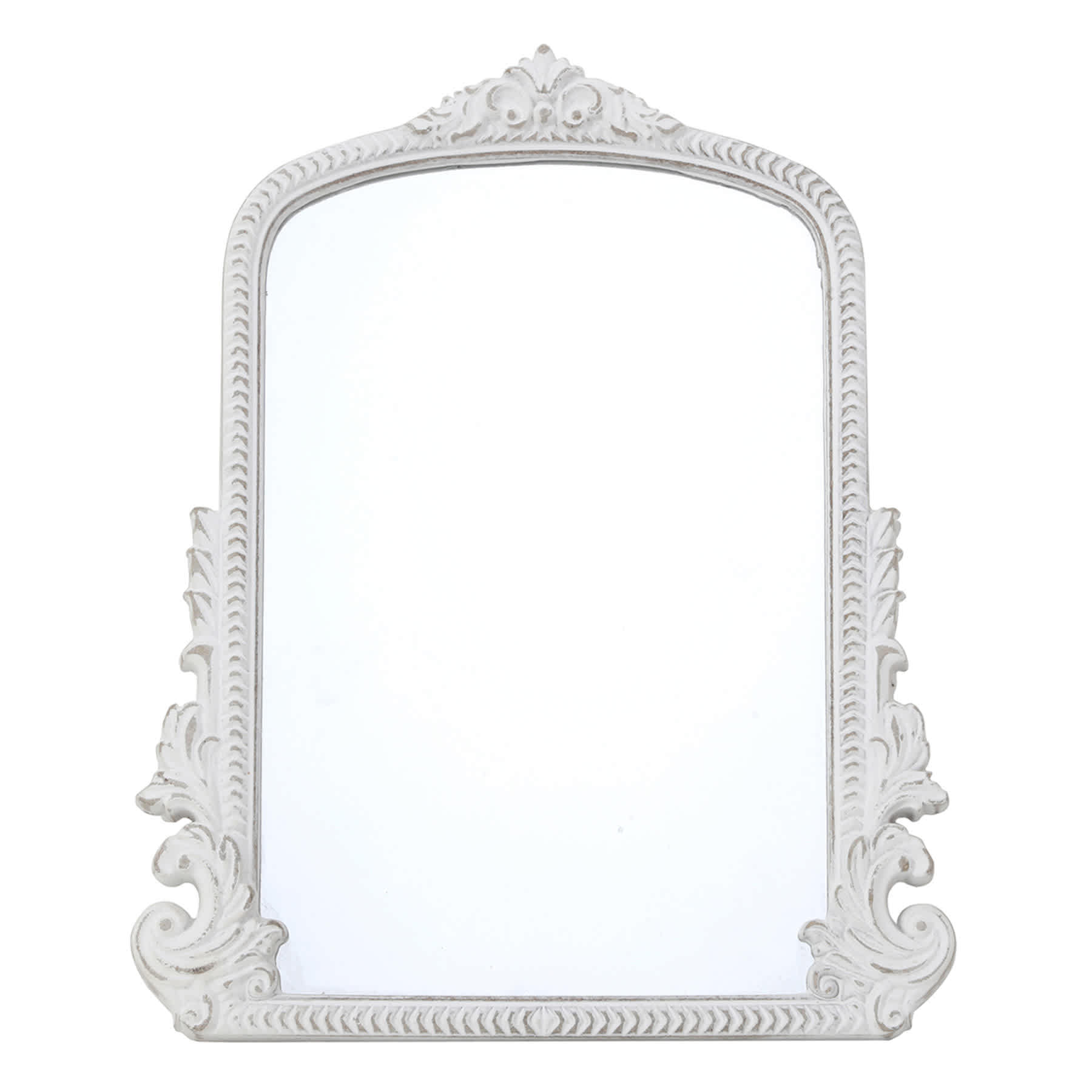 Providence White Tabletop Mirror, 10x12
