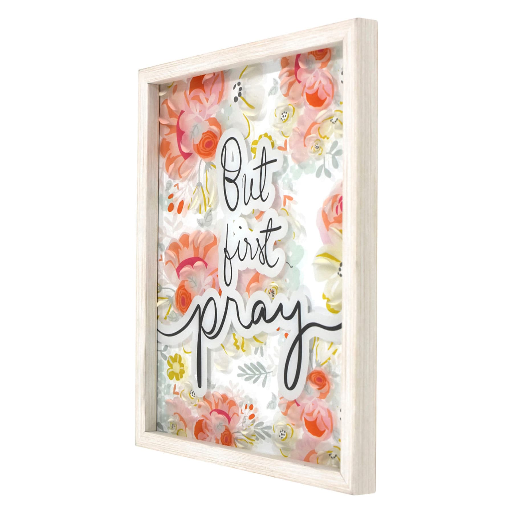 Glass Framed But First Pray Framed Print Wall Art, 11x14