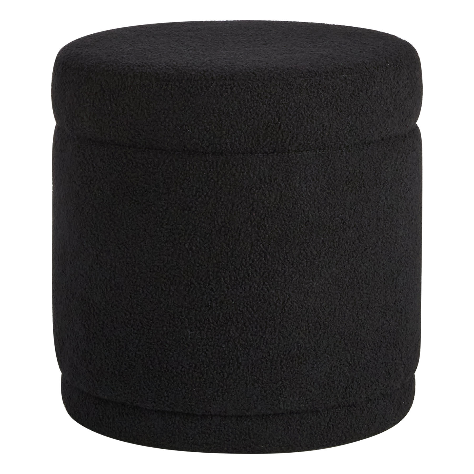 Crosby St. Neo Round Storage Ottoman, Black