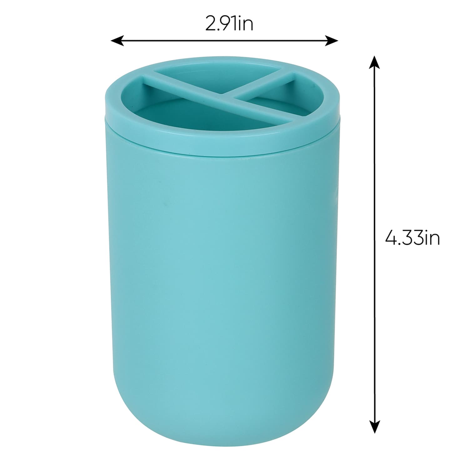 Tiny Dreamers Light Blue Plastic Toothbrush Holder, 4.4"