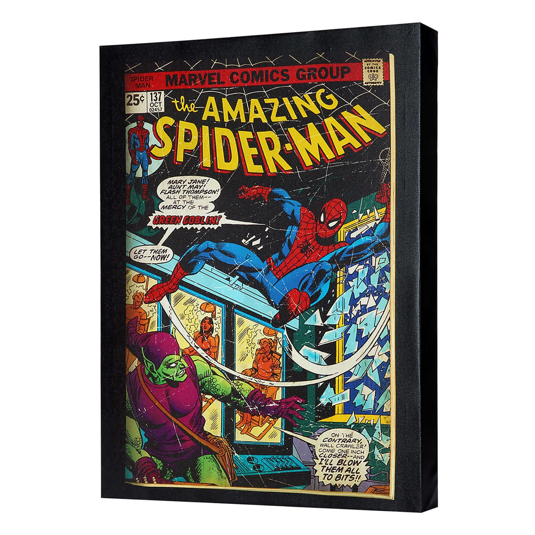 Retro Spiderman Canvas Wall Art, 14x18