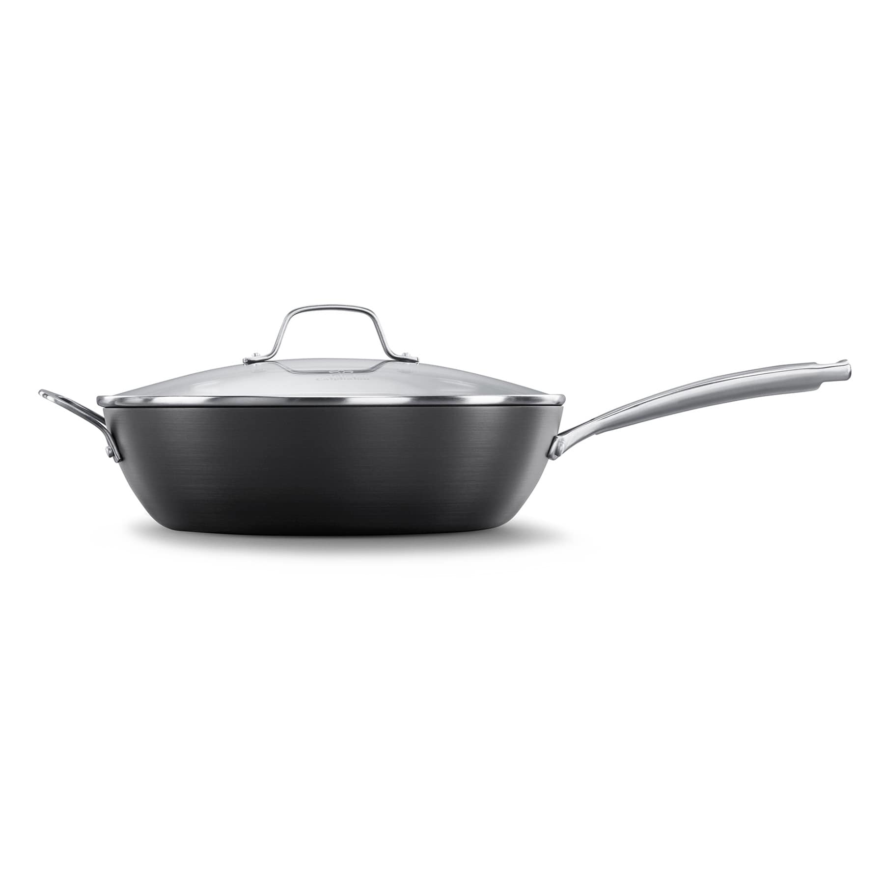Calphalon Classic Hard-Anodized Nonstick Jumbo Fryer Pan with Cover, 12"