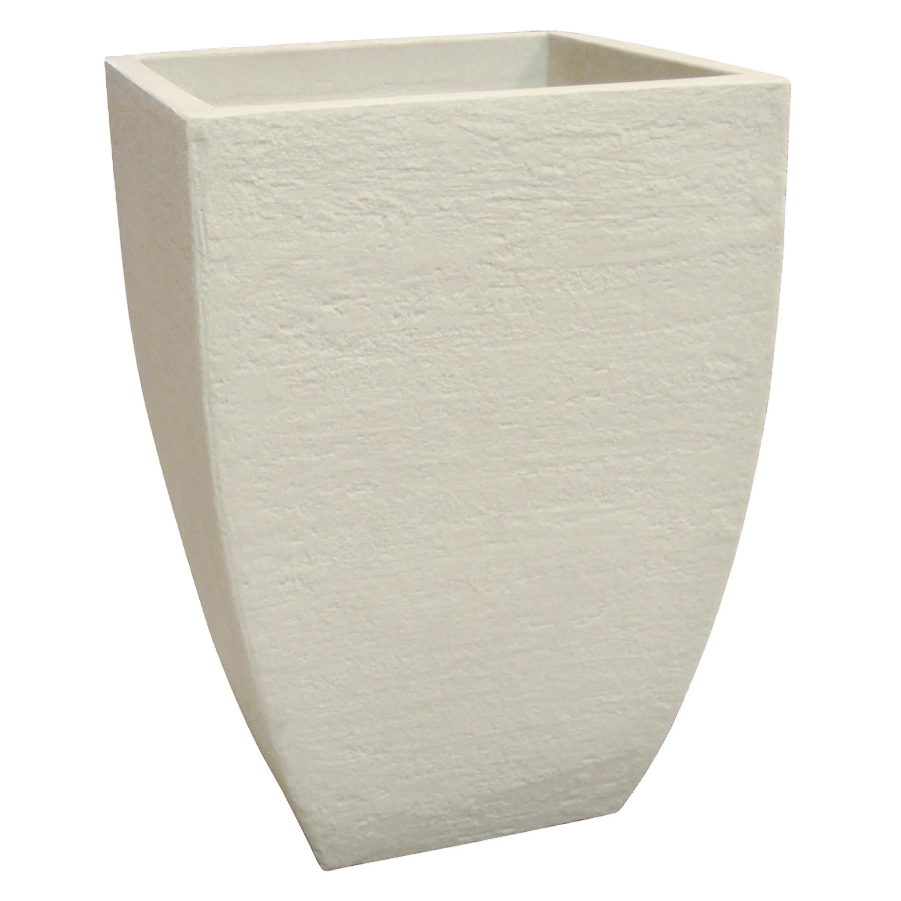 Off White Round & Square Planter, 18.5"