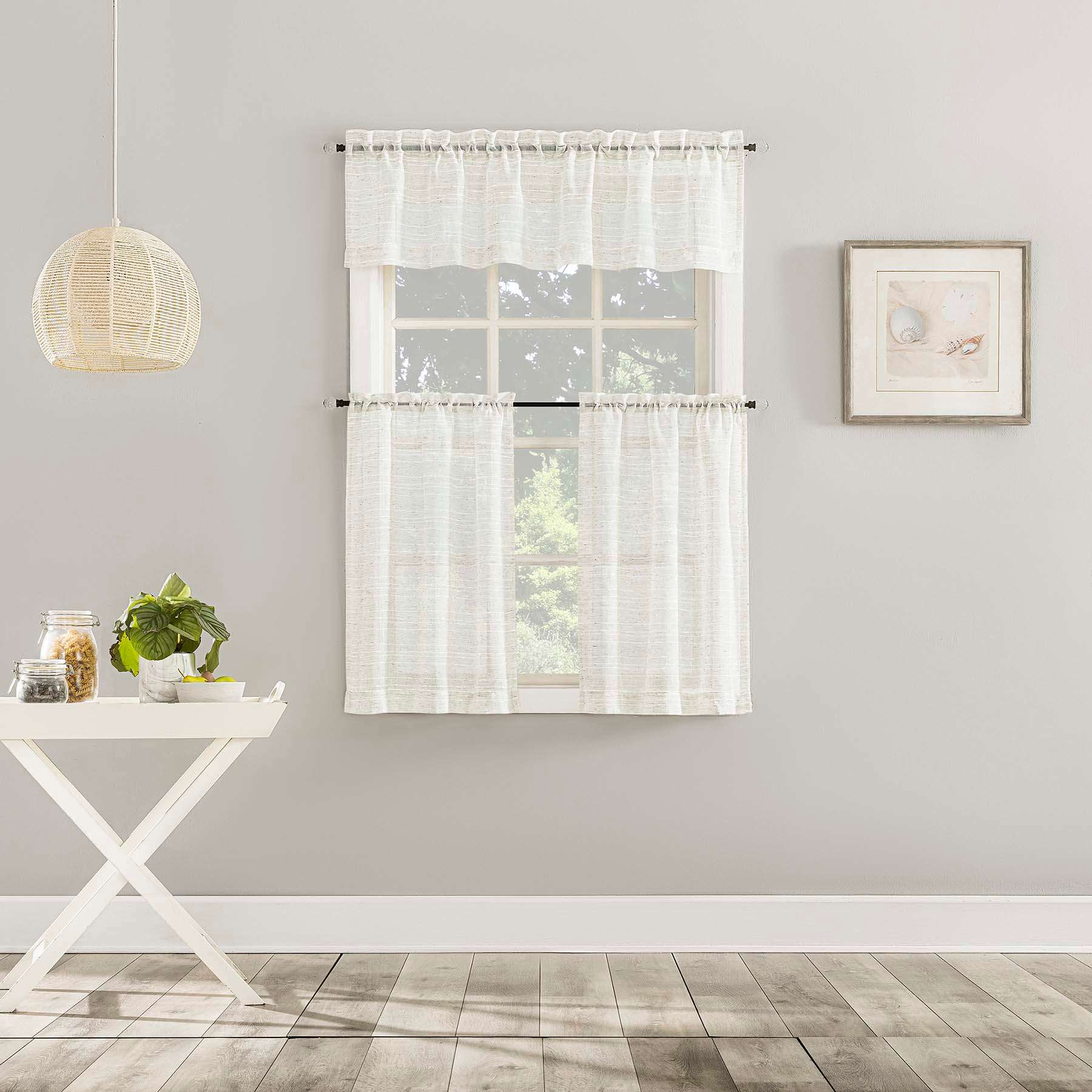 Destin Linen Small Single Curtain Valance, 54"