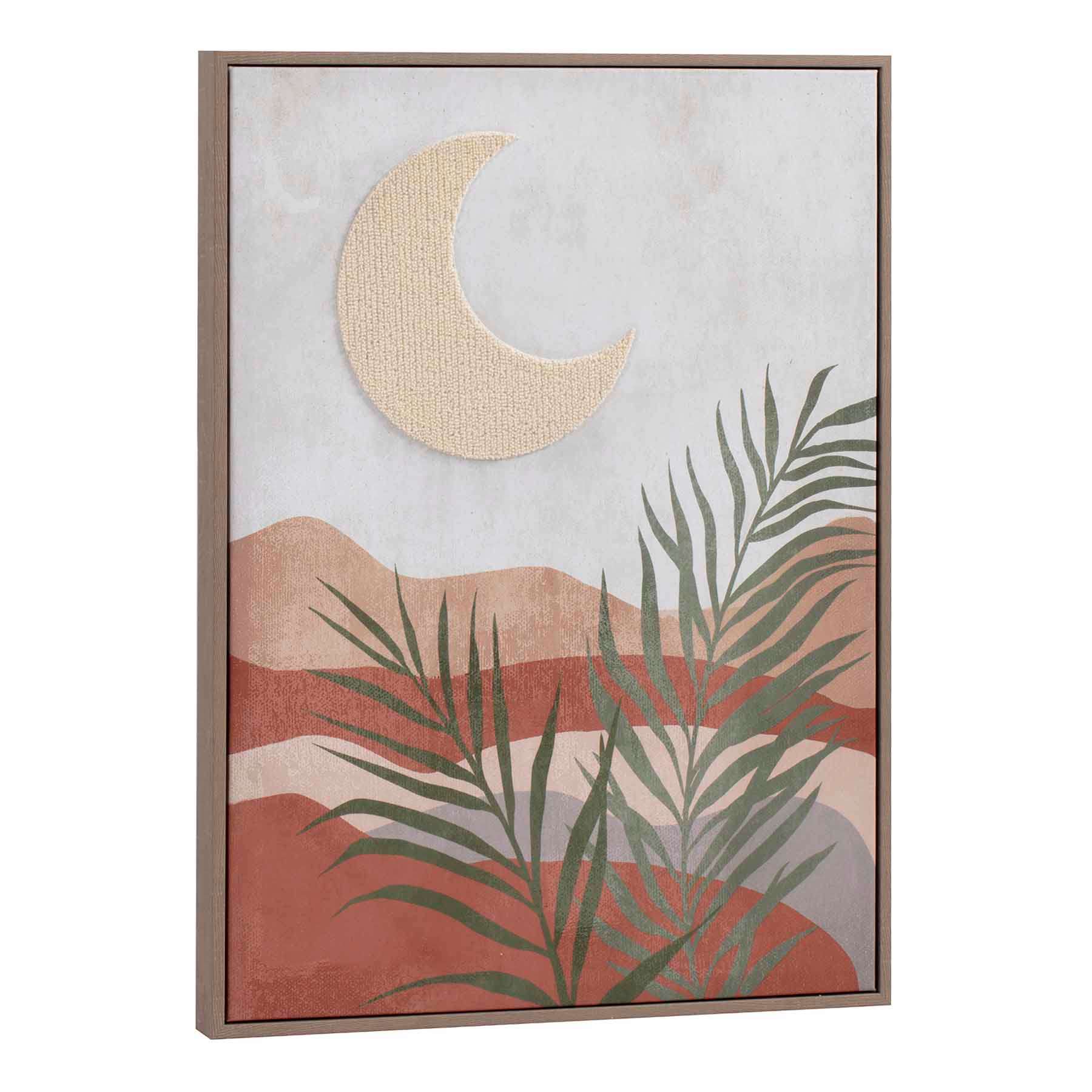 Soul Searcher Framed Moon Landscape Canvas Wall Art, 18x24