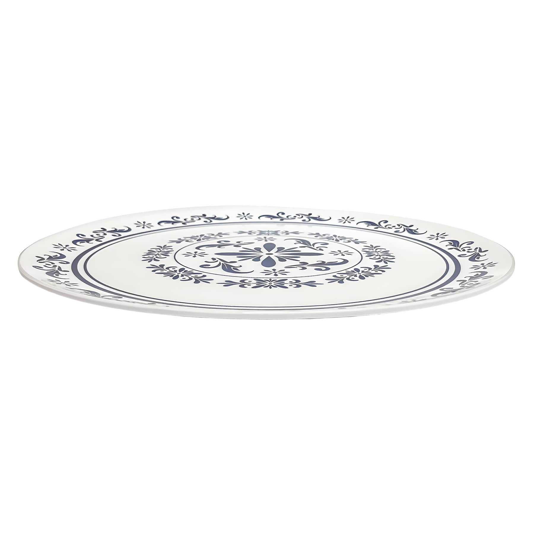 Blue Mosaic Round Platter, 15"