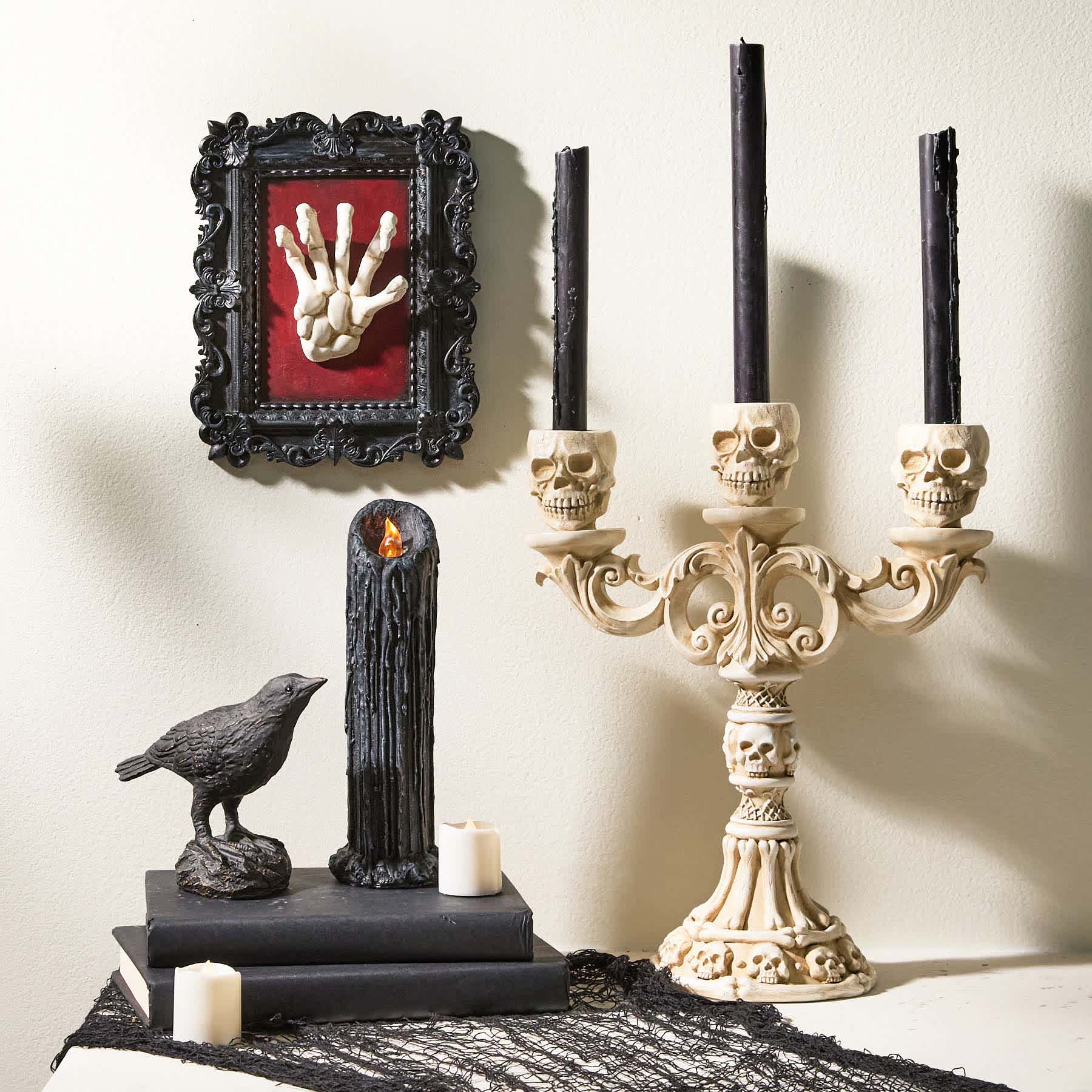 Midnight Shadows Crow Decoration, 5.1"
