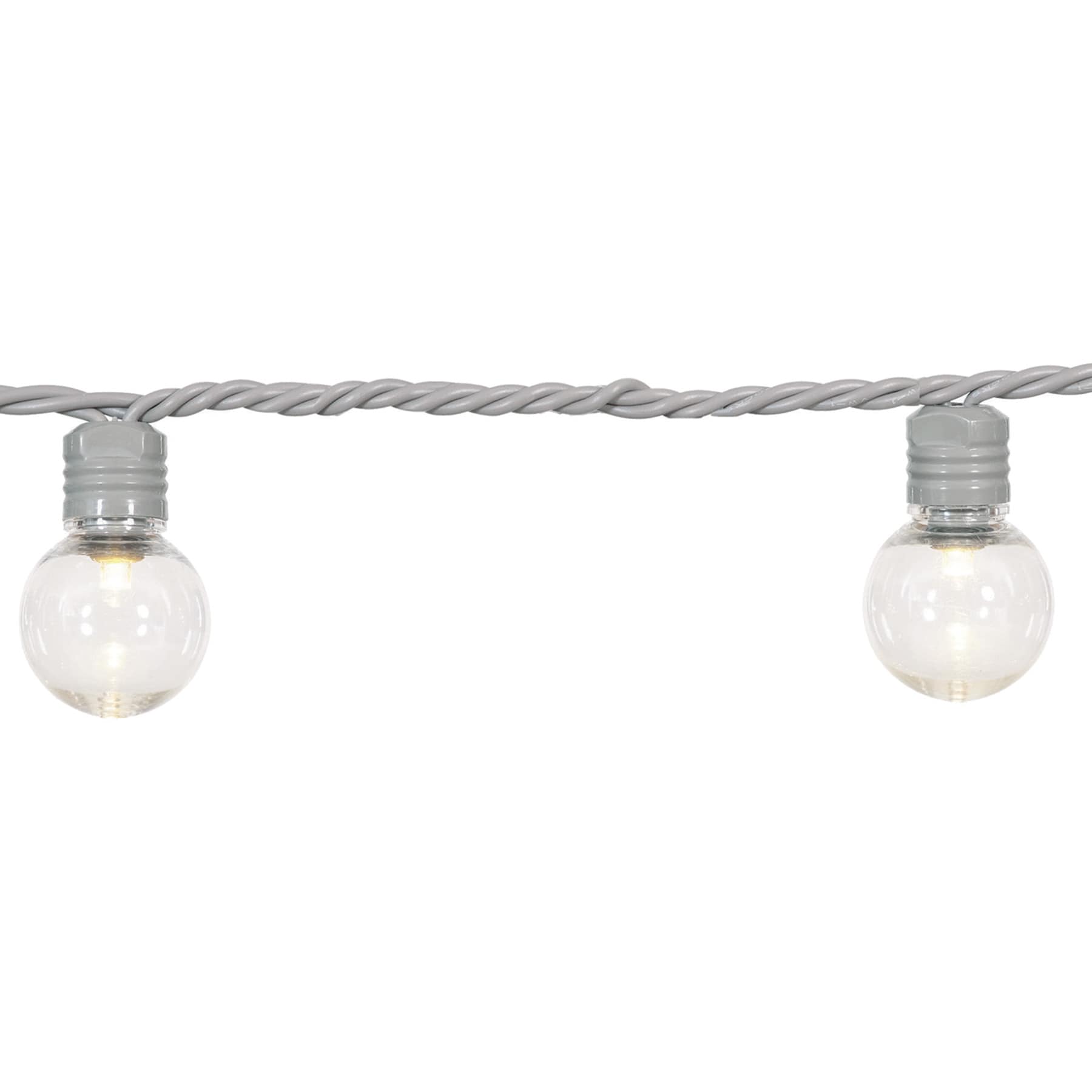 100-Count LED G30 Globe String Lights with Grey Wire
