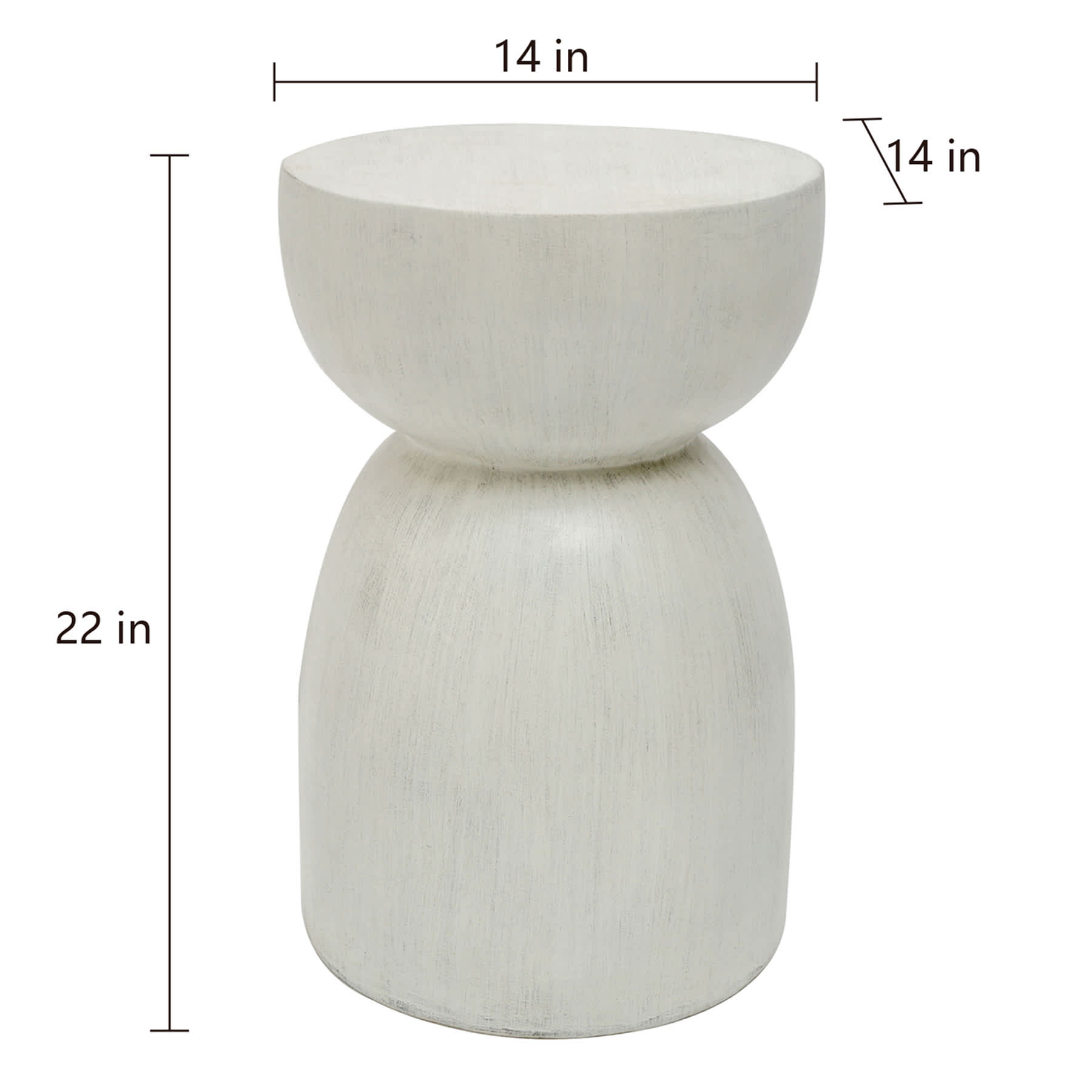 Cade Wooden Accent Table , White Ash Finish