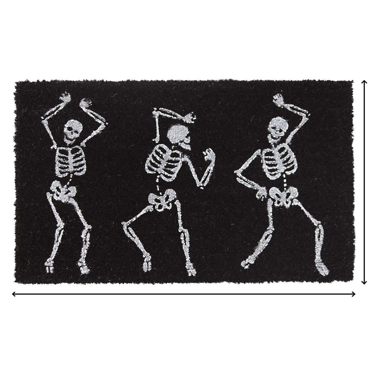 Dancing Skeletons Printed Coir Mat, 18x30