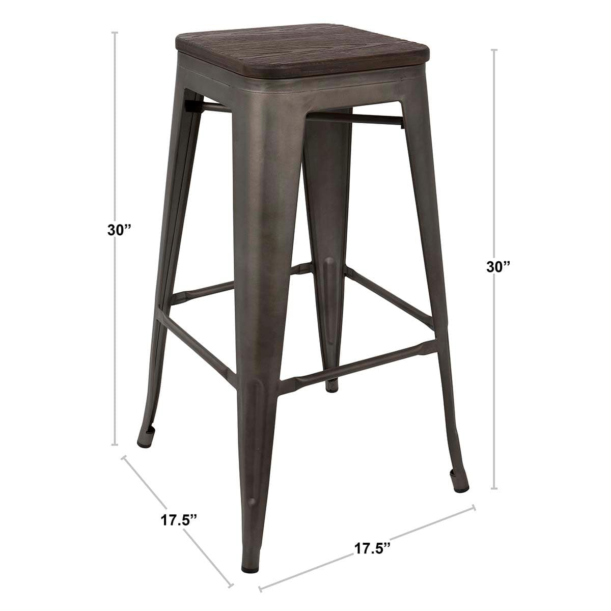 Honeybloom Westfield Barstool, Black