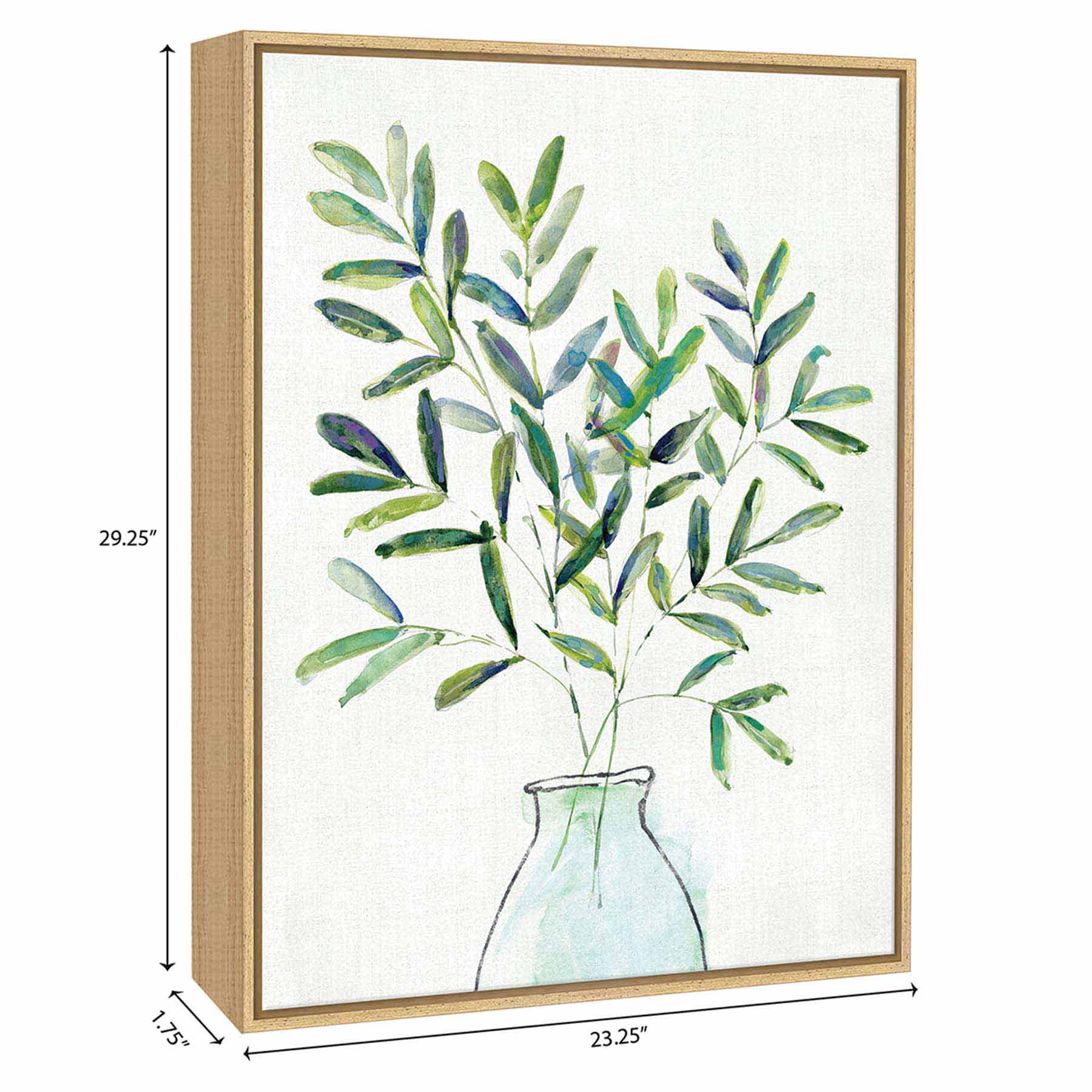 Framed Greenery Canvas Wall Art, 23x29