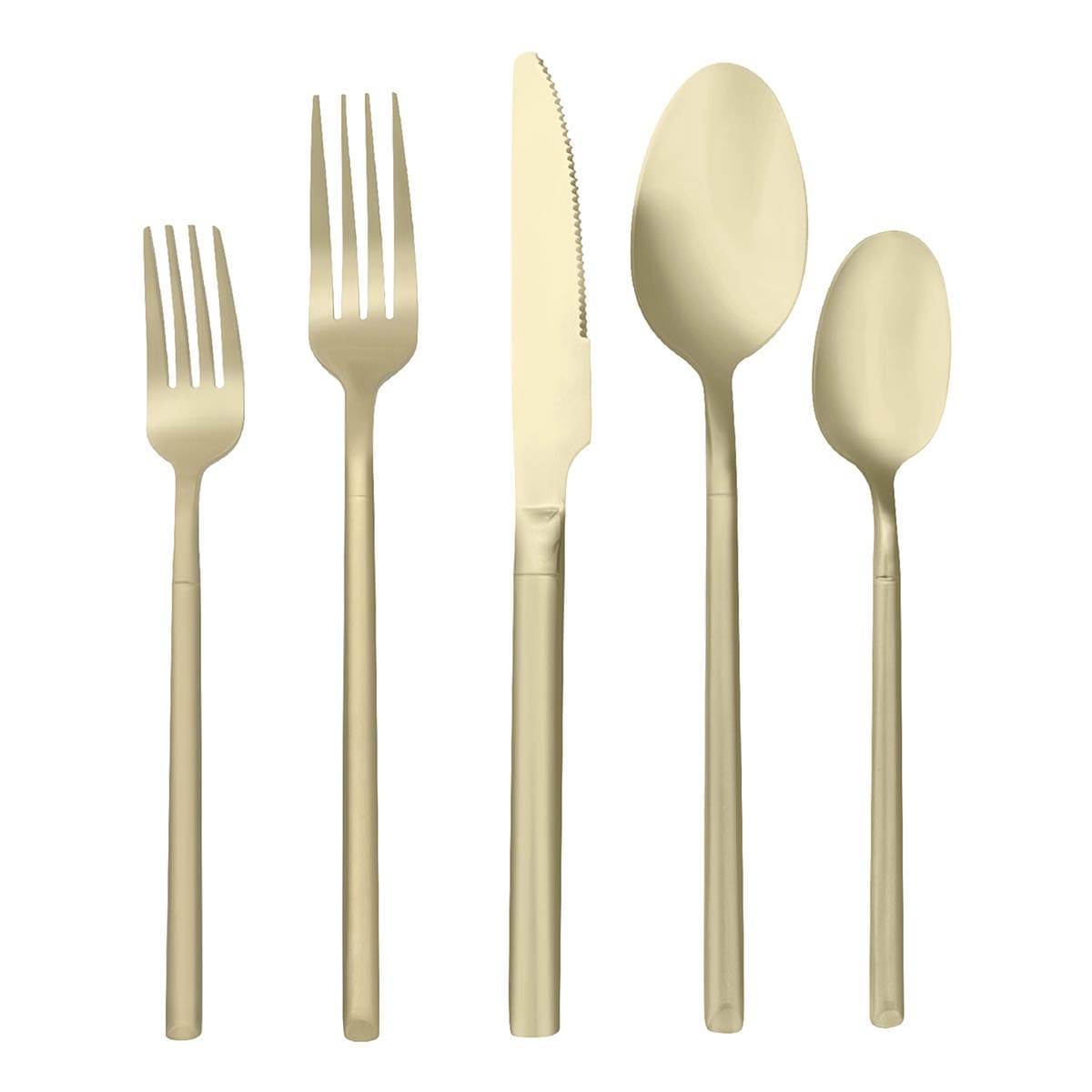 Crosby St. Set of 20 Gold Stainless Steel Flatware