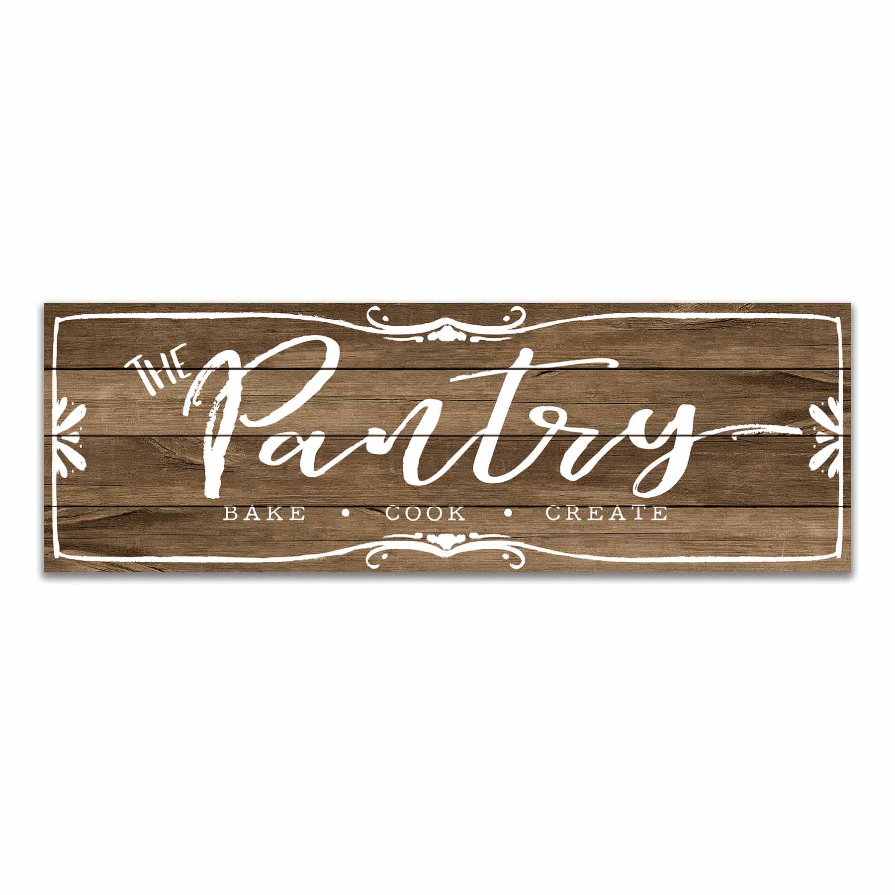 Pantry Wooden Plank Wall Sign, 8x24