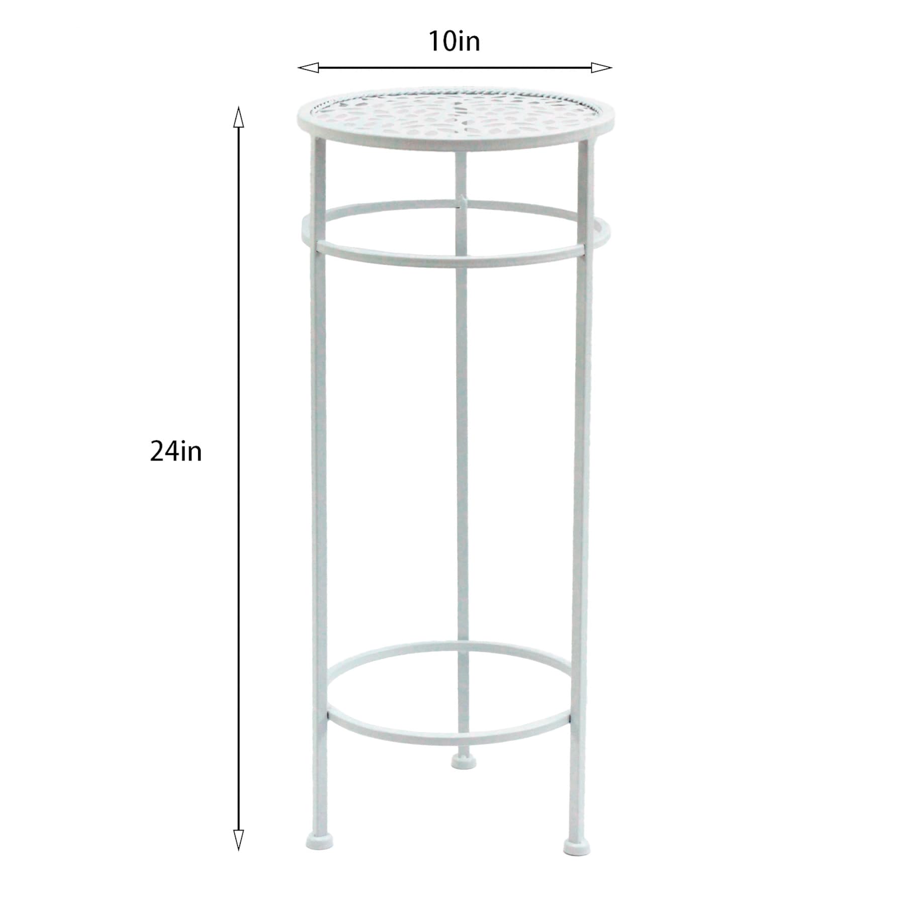 Harper White Plant Stand, Medium