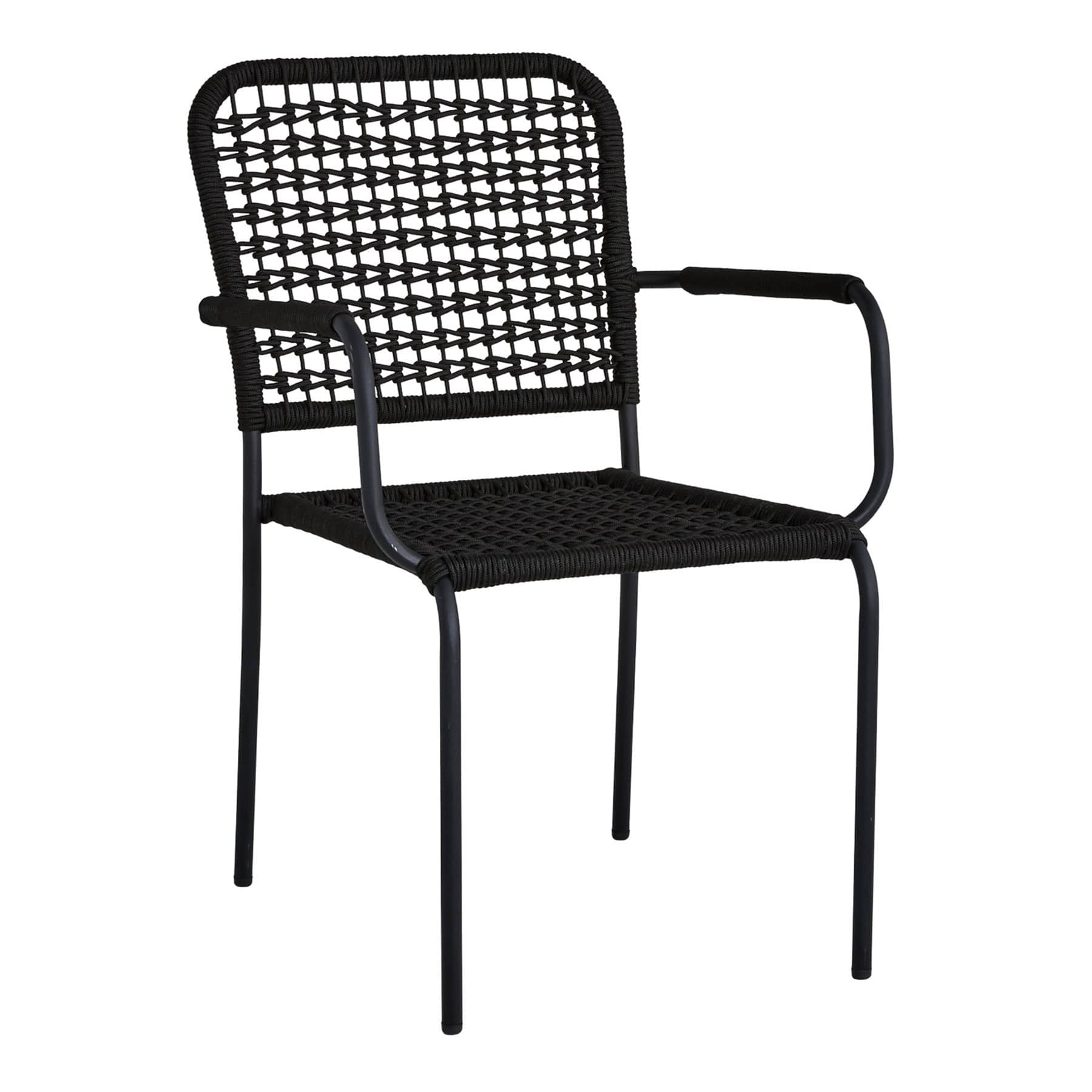 Crosby St. Byron Rope Patio Chair, Black