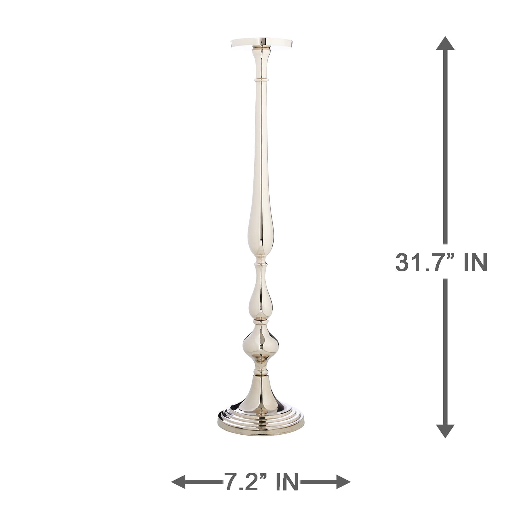 31In Oversized Silver Candle Holder