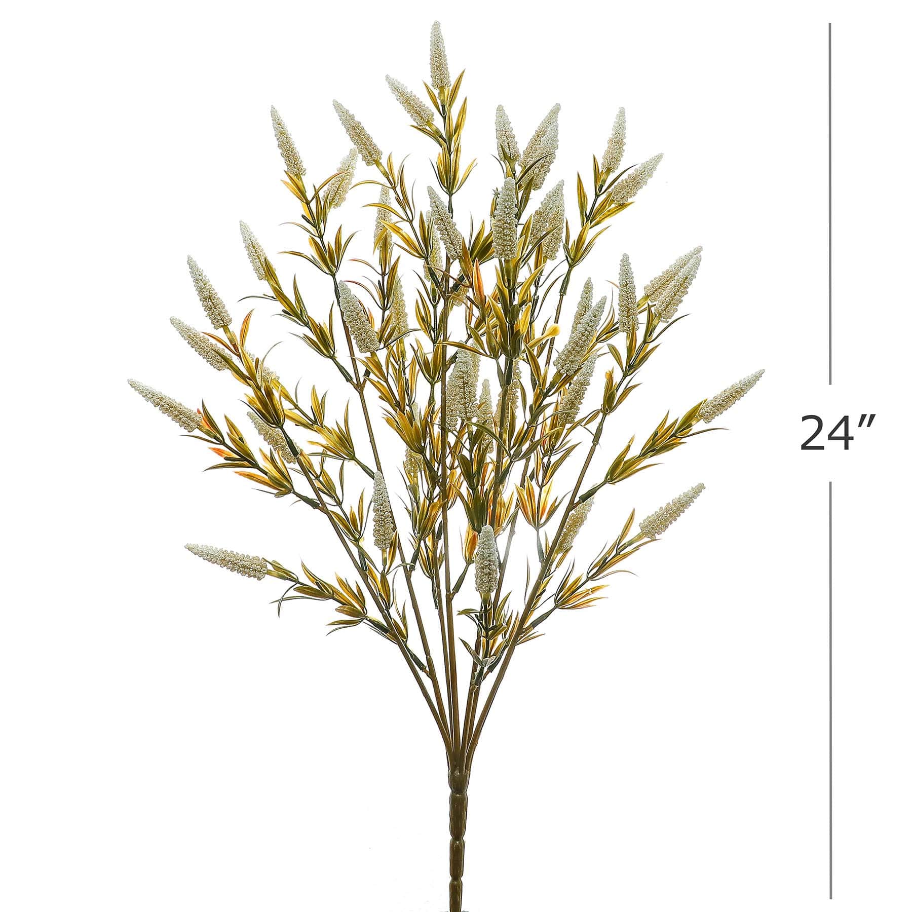 Gilded Evergreen Cream Berry Bush, 24"