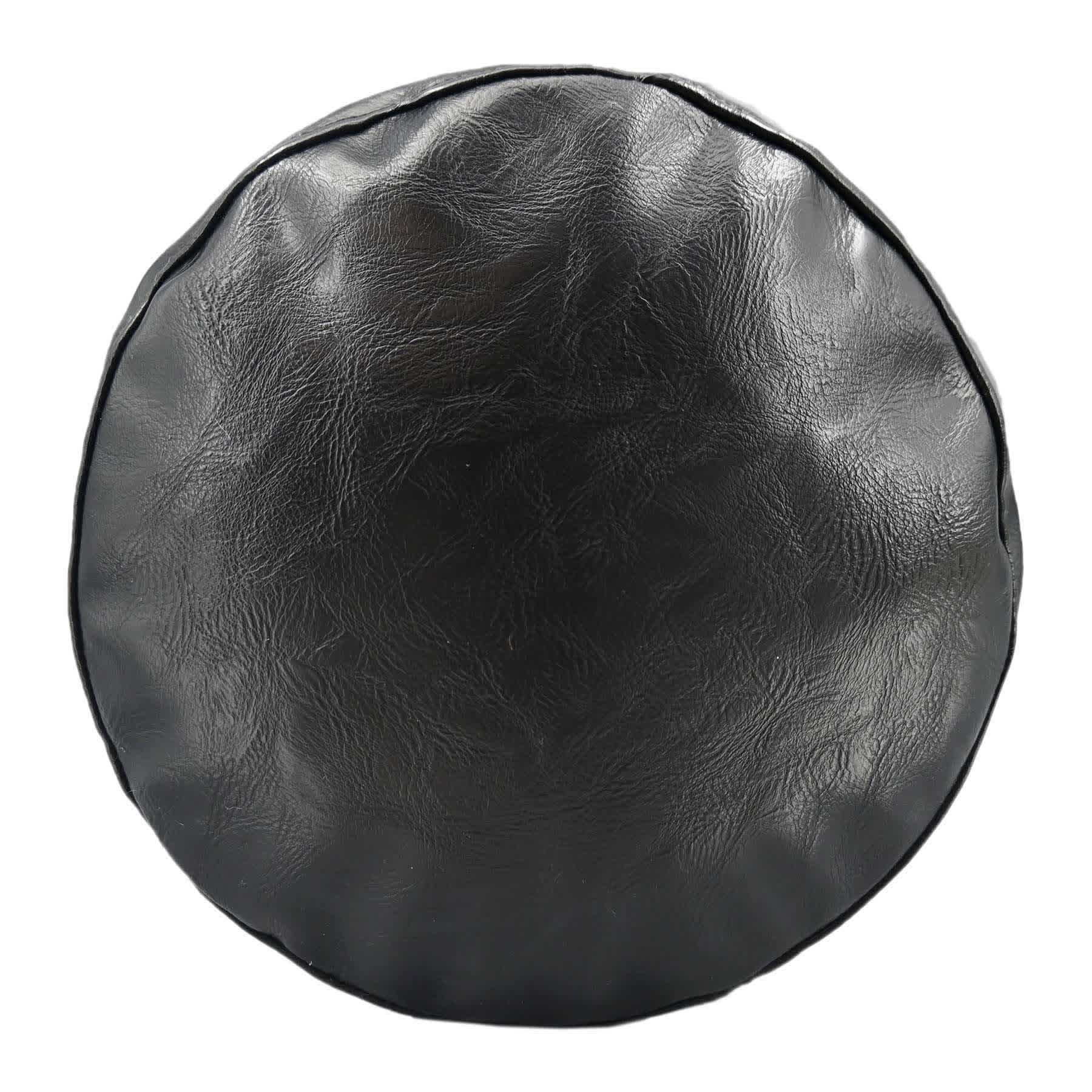 Crosby St. Black Faux Leather Bolster Pillow