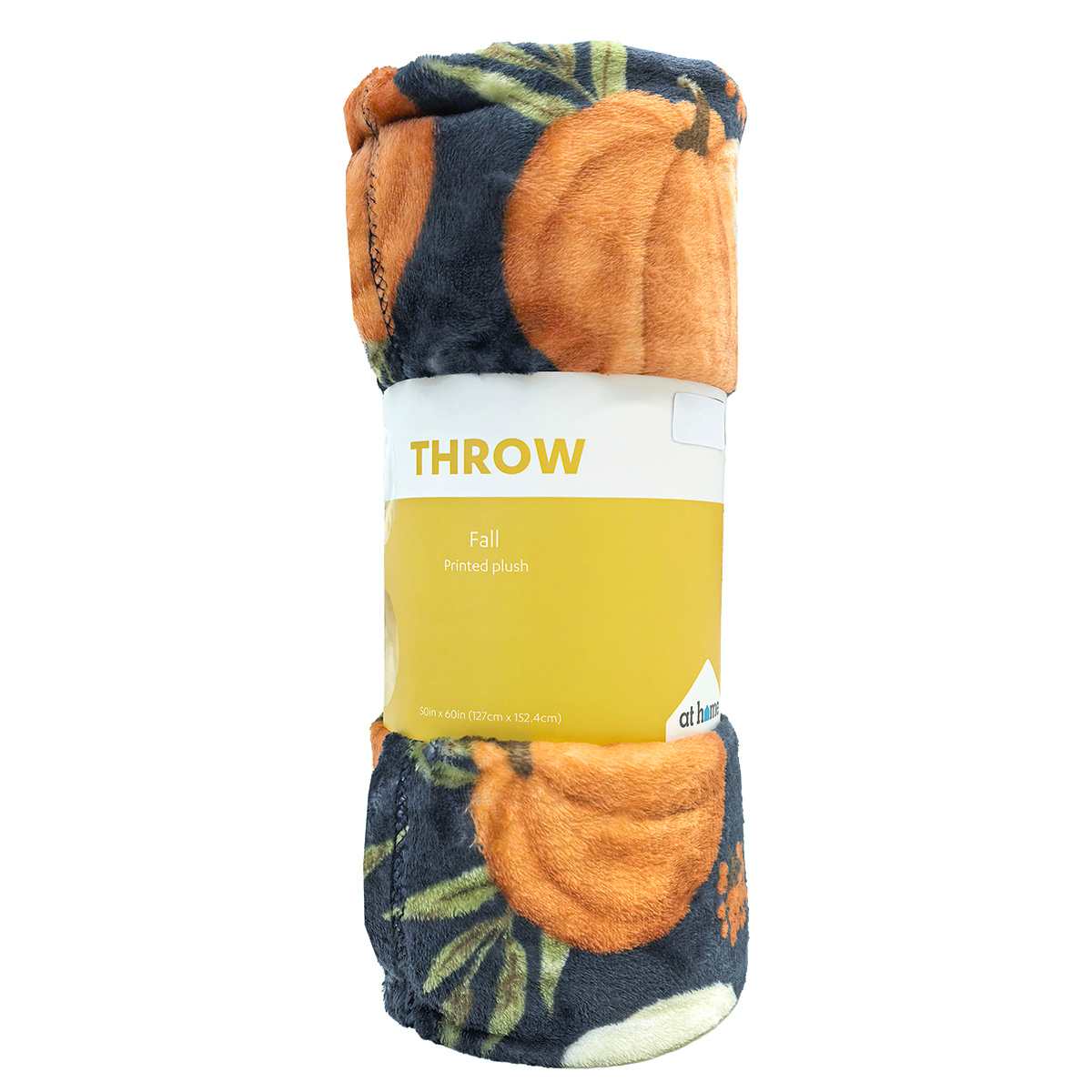 Dark Pumpkin Vines Plush Throw Blanket, 50x60