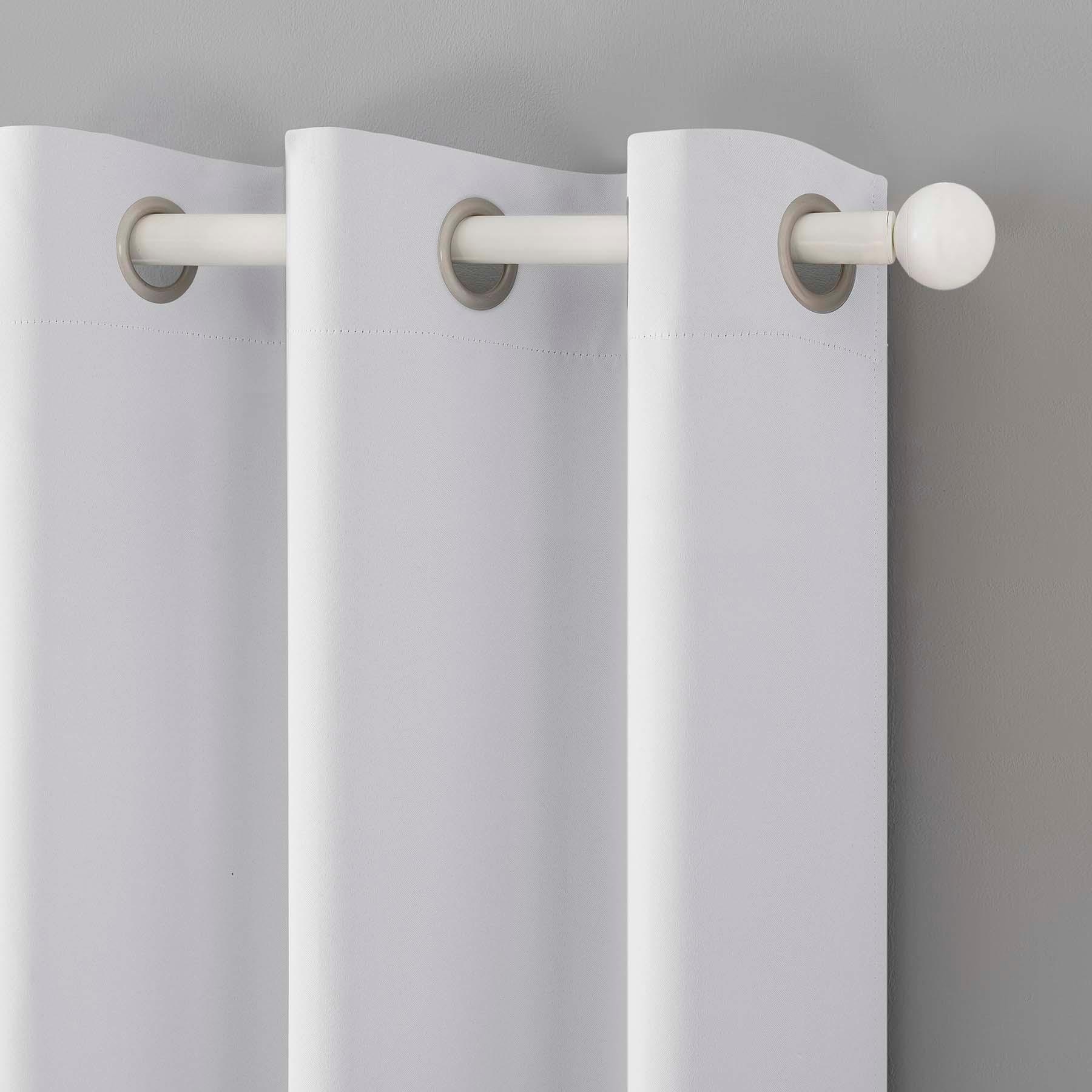 Tiny Dreamers Lyle White Blackout Grommet Curtain Panel, 84"
