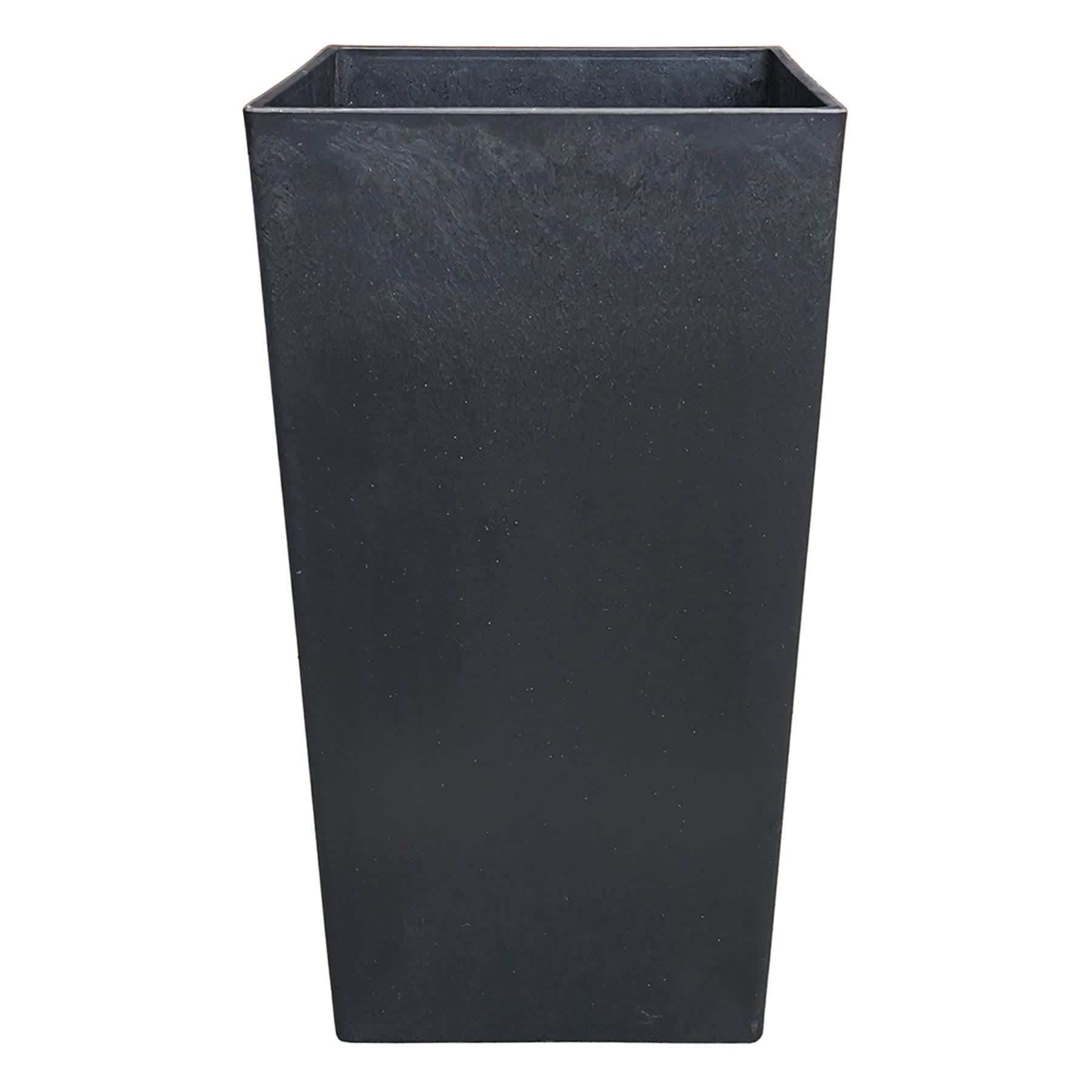 Tall Square Black Planter, 21"