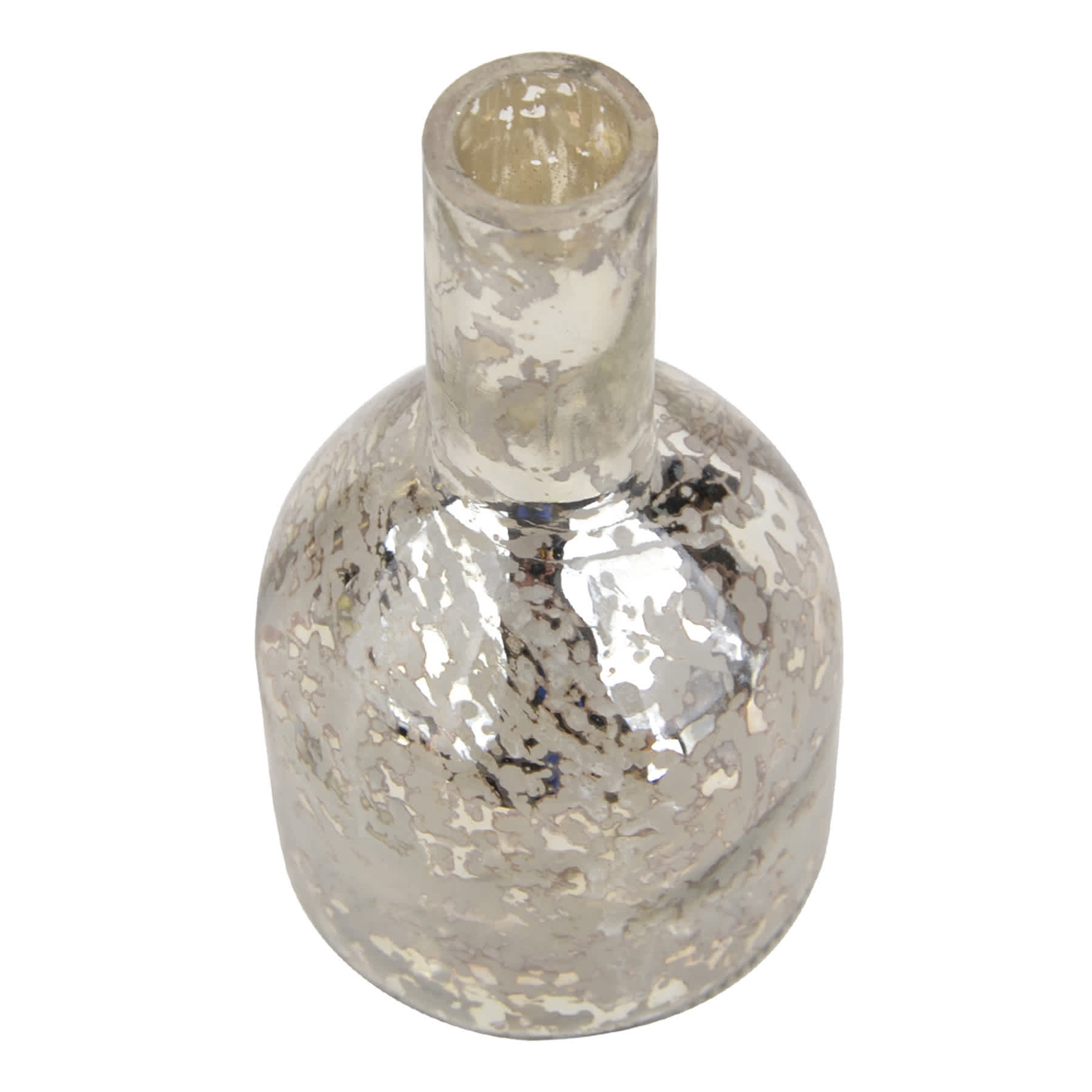 Silver Mercury Glass Bud Vase, 6.5"