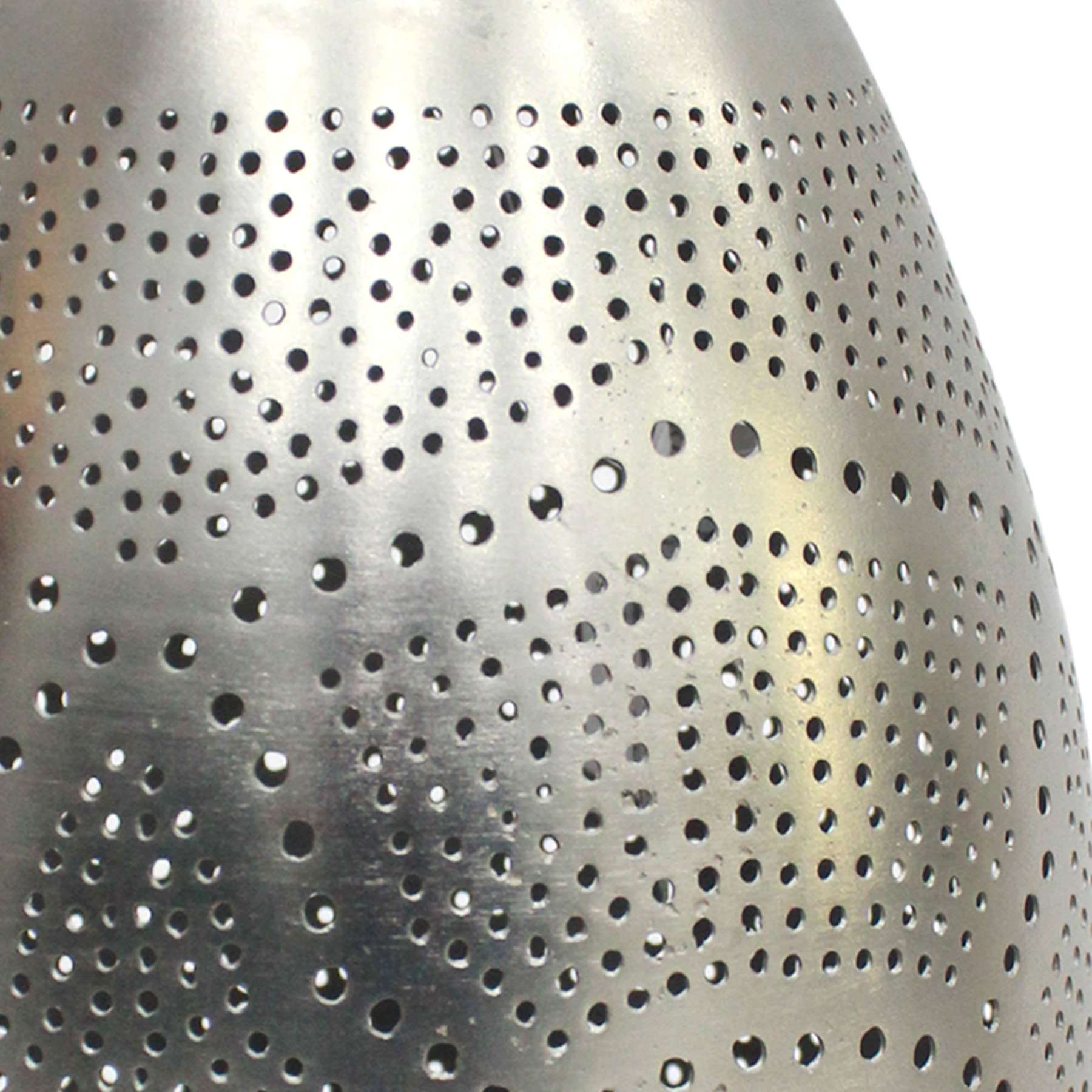 Found & Fable Silver Punched Metal Uplight, 12"