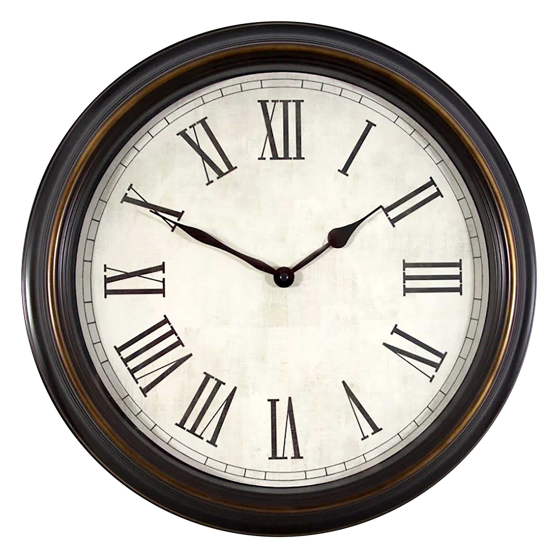 Classic Roman Numeral Round Wall Clock, 18"