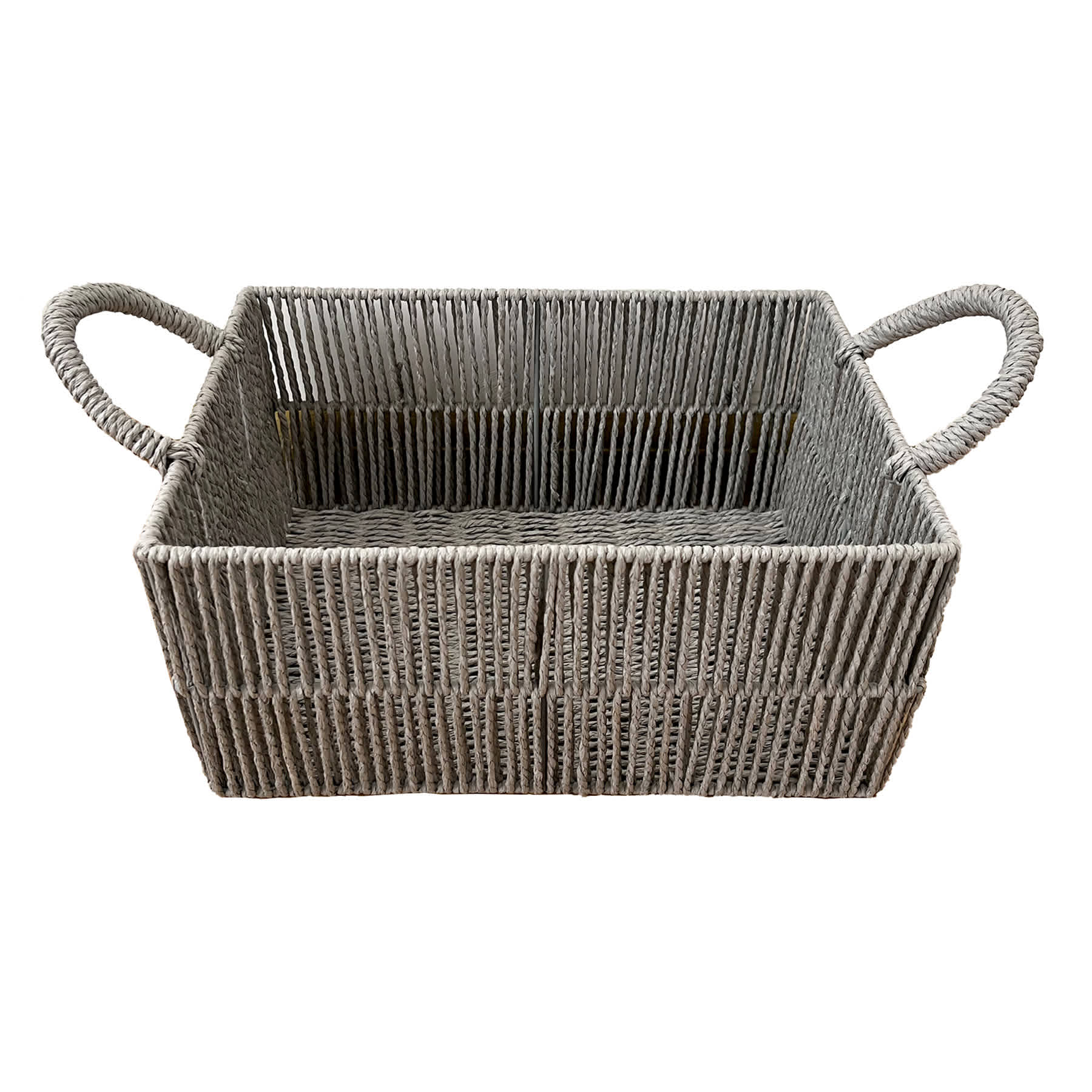 Grey Paper Storage Basket, Small