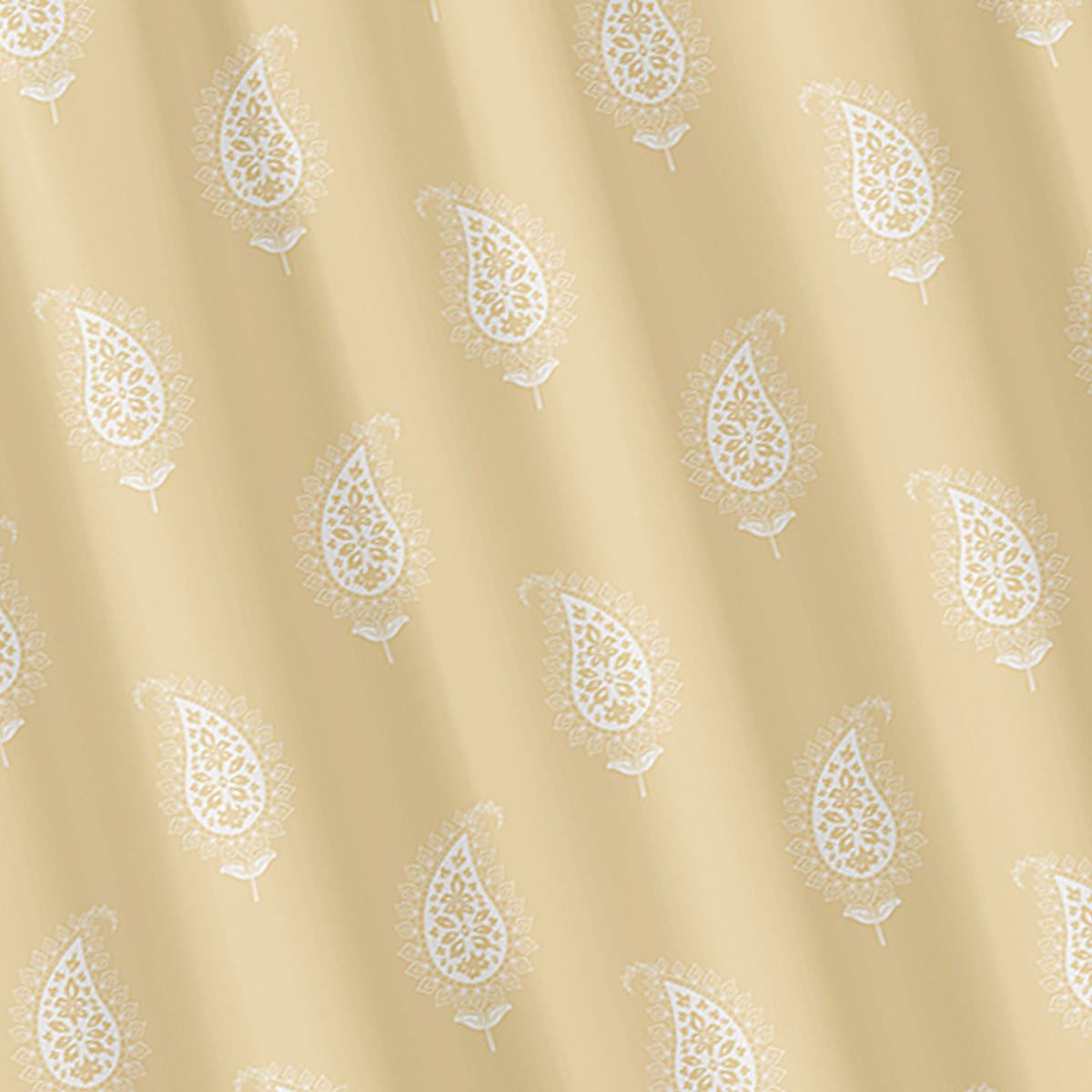 Honeybloom Yellow Paisley Shower Curtain, 72"