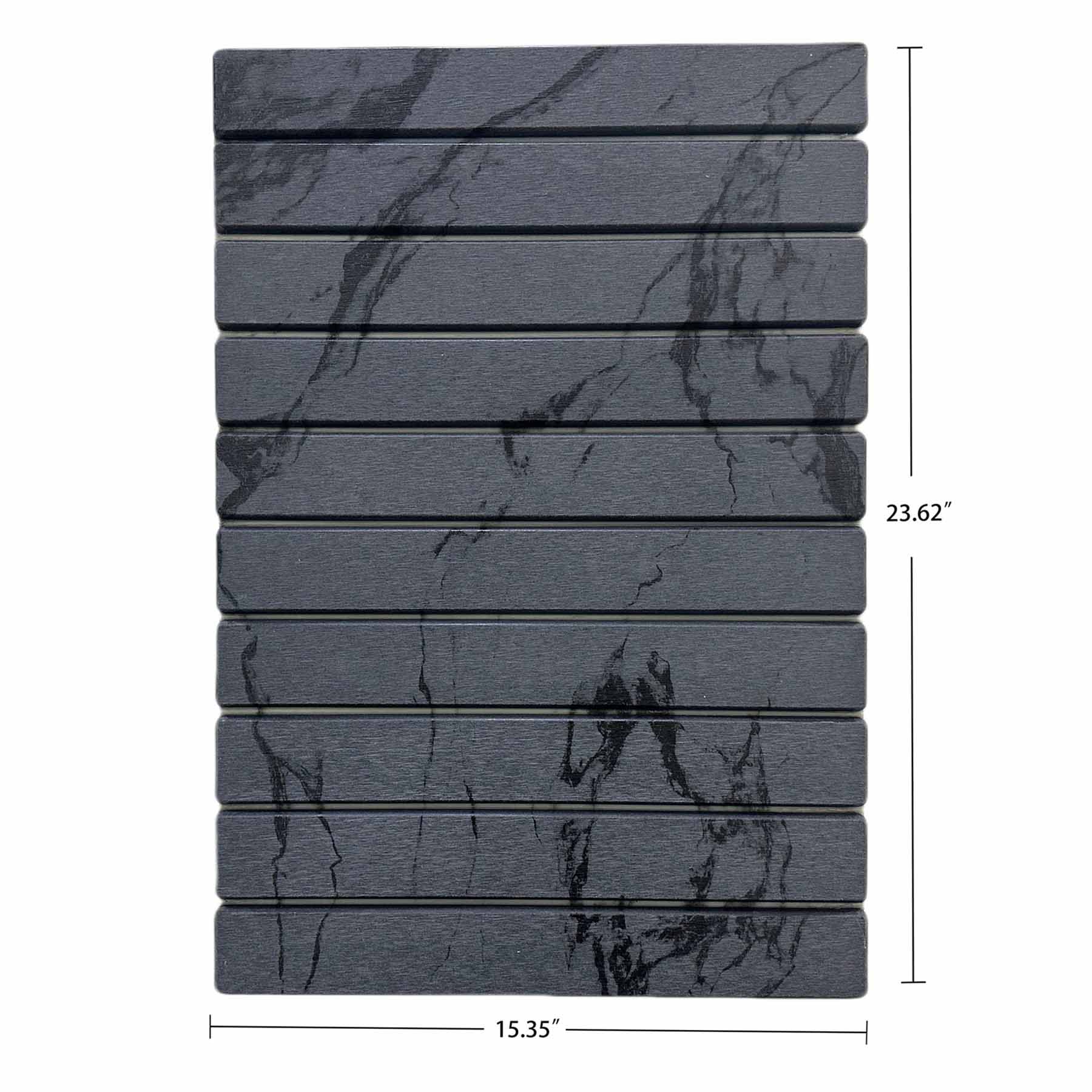 Charcoal Diatomite Stone Bath Mat, 23x15