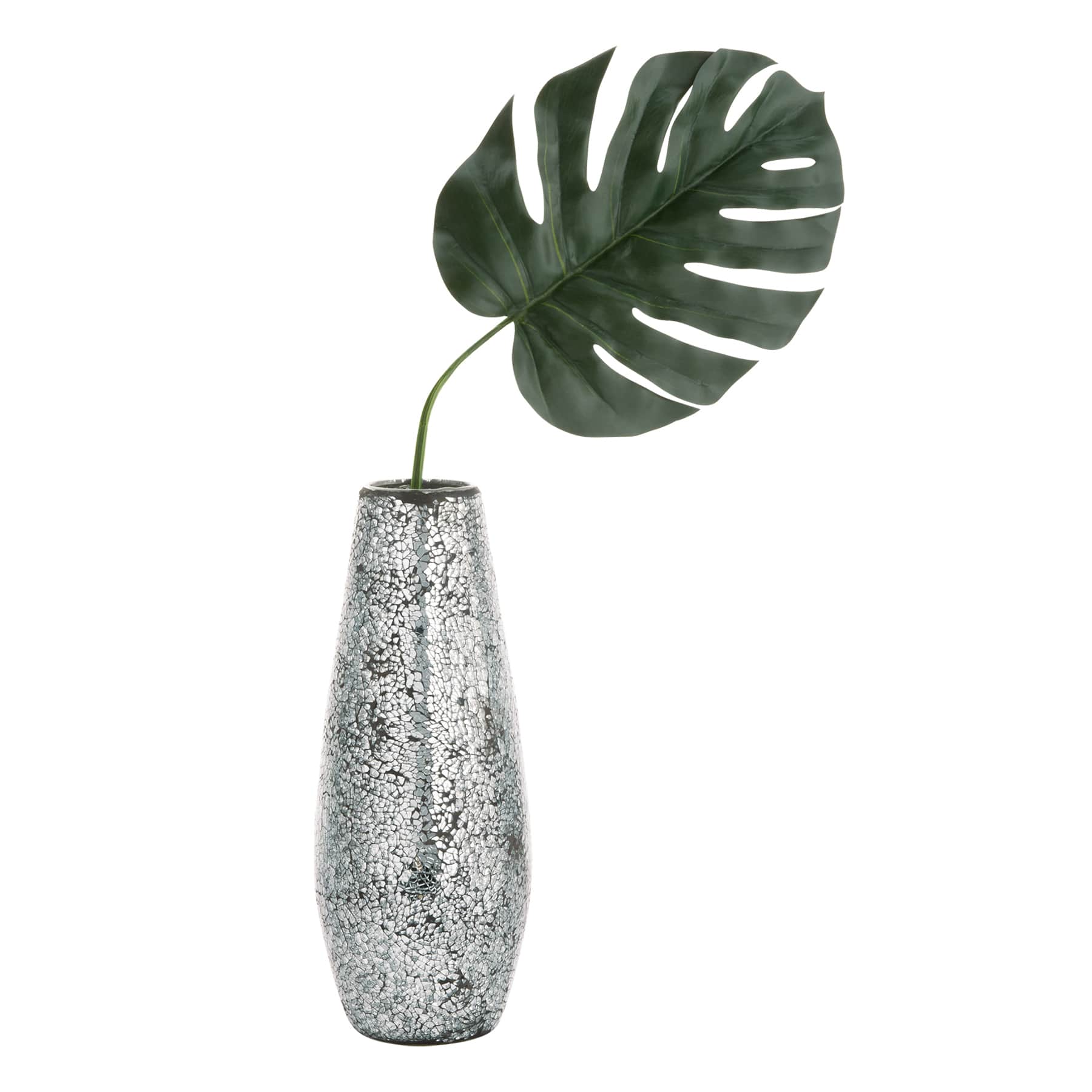 Crushed Mirror Mosaic Vase, 15"