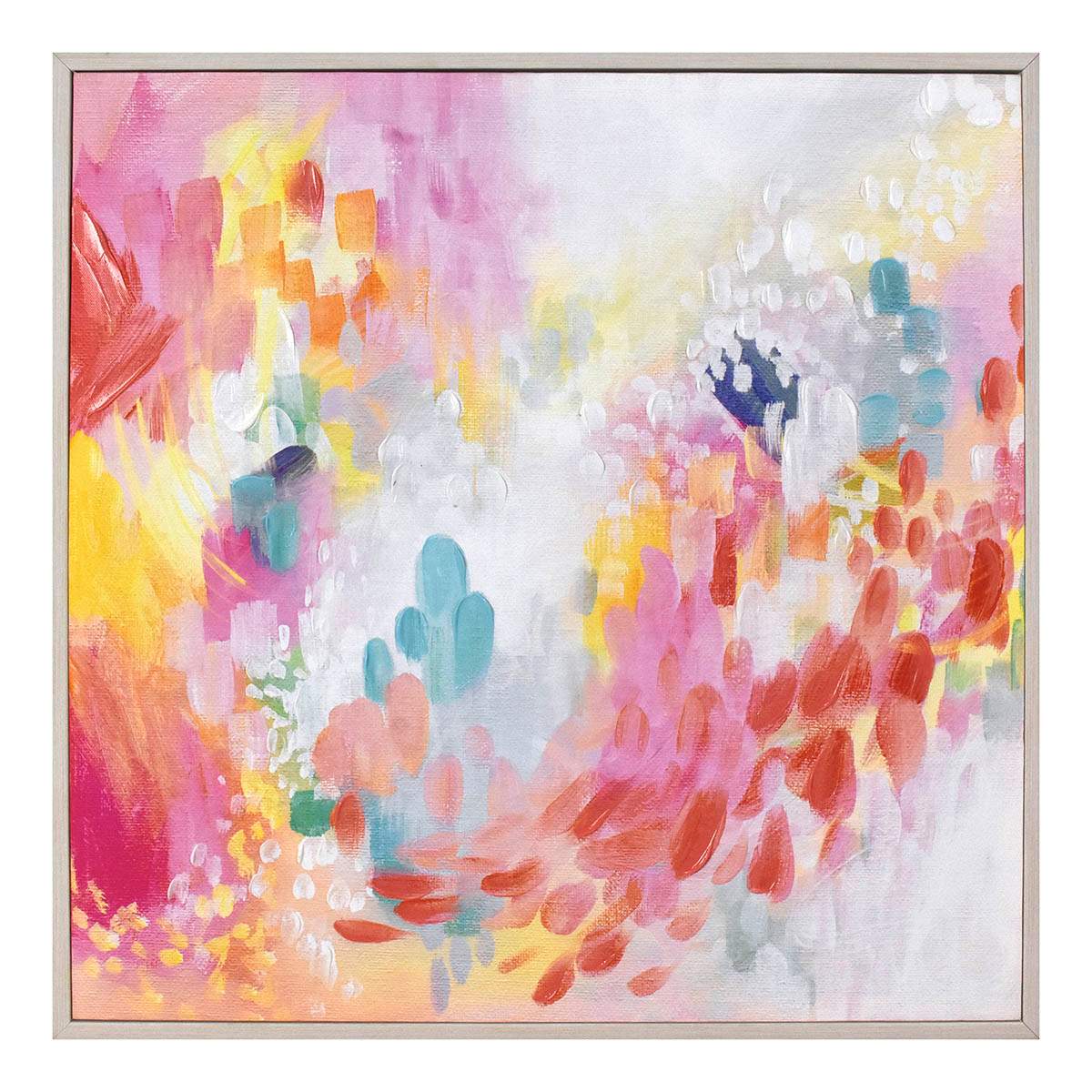 Colorful Abstract Canvas Wall Art, 25"
