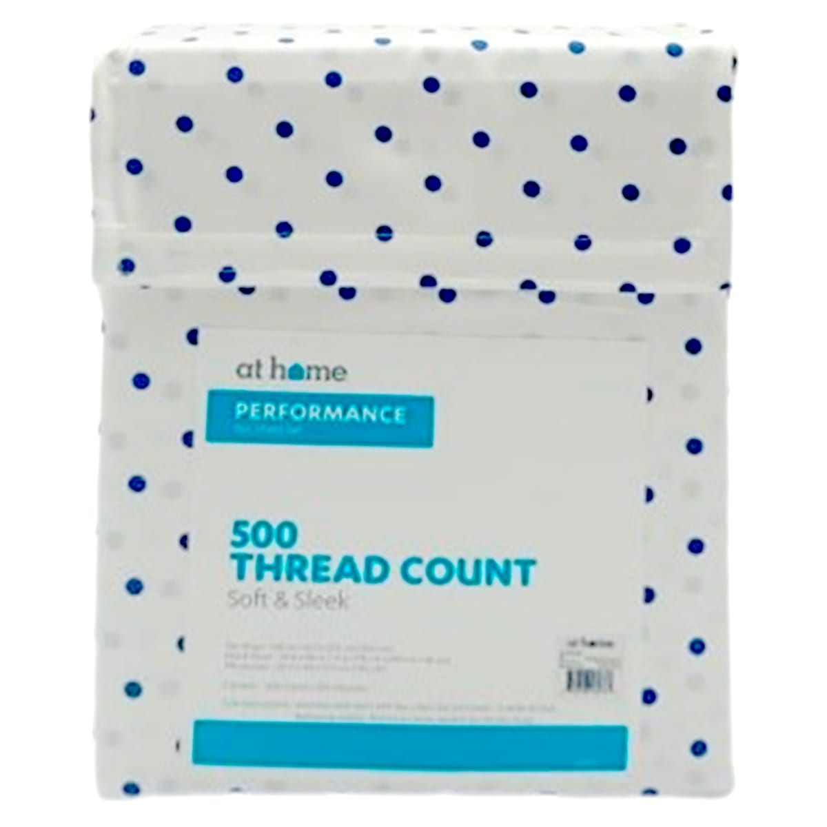 4-Piece Dot Print 500 Thread Count Cotton Blend Sheet Set, King