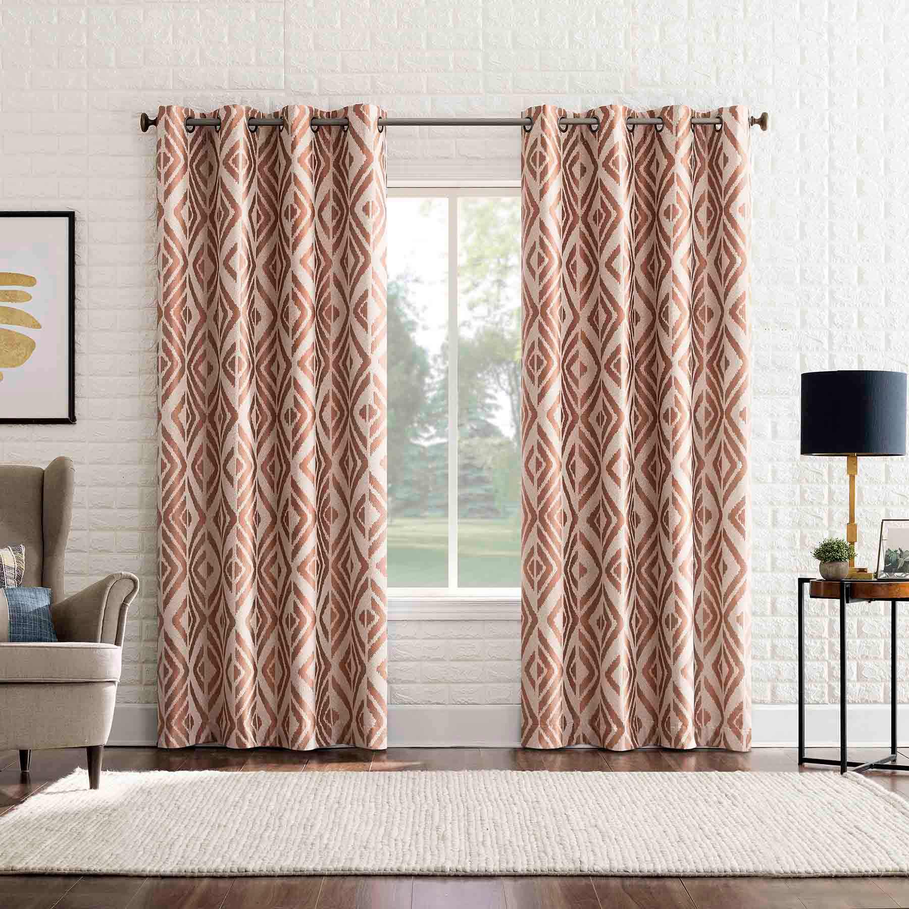 Sun Zero Terracotta Extreme Blackout Grommet Curtain Panel, 84"