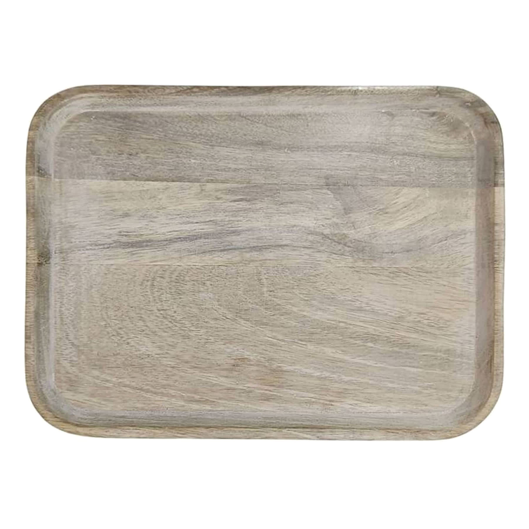 White Wooden Decorative Tray, Medium