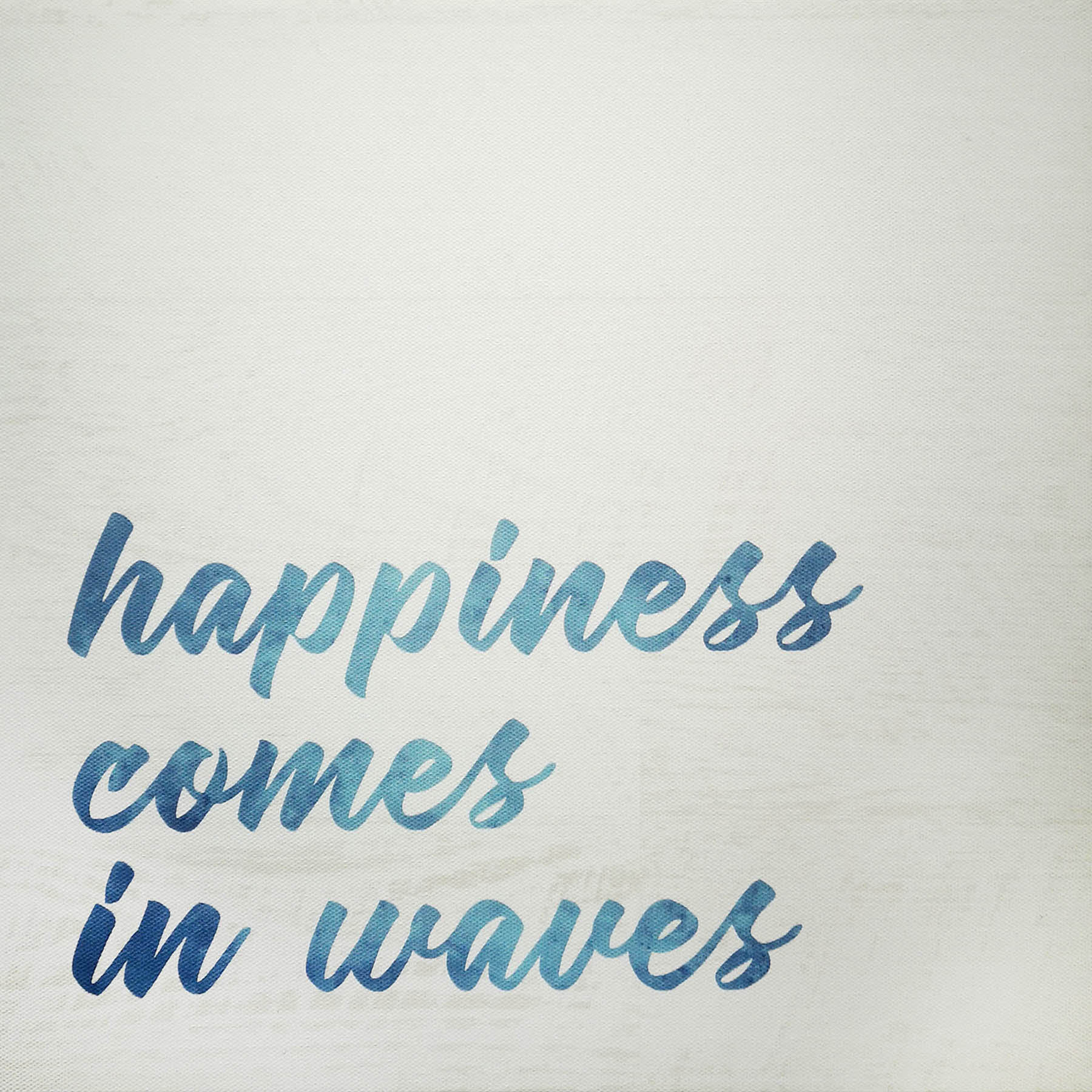 Ty Pennington Happiness Comes in Waves Canvas Wall Sign, 12"