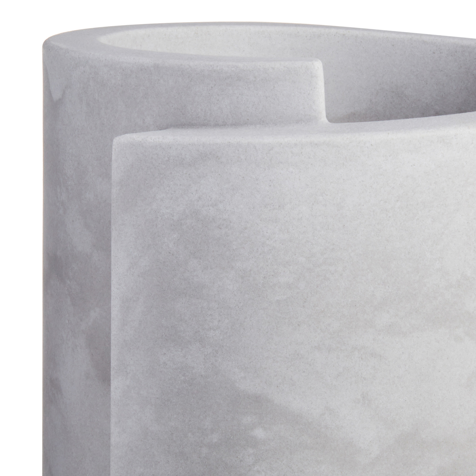 Japi Papyrus Burnt Cement Outdoor Planter, Small