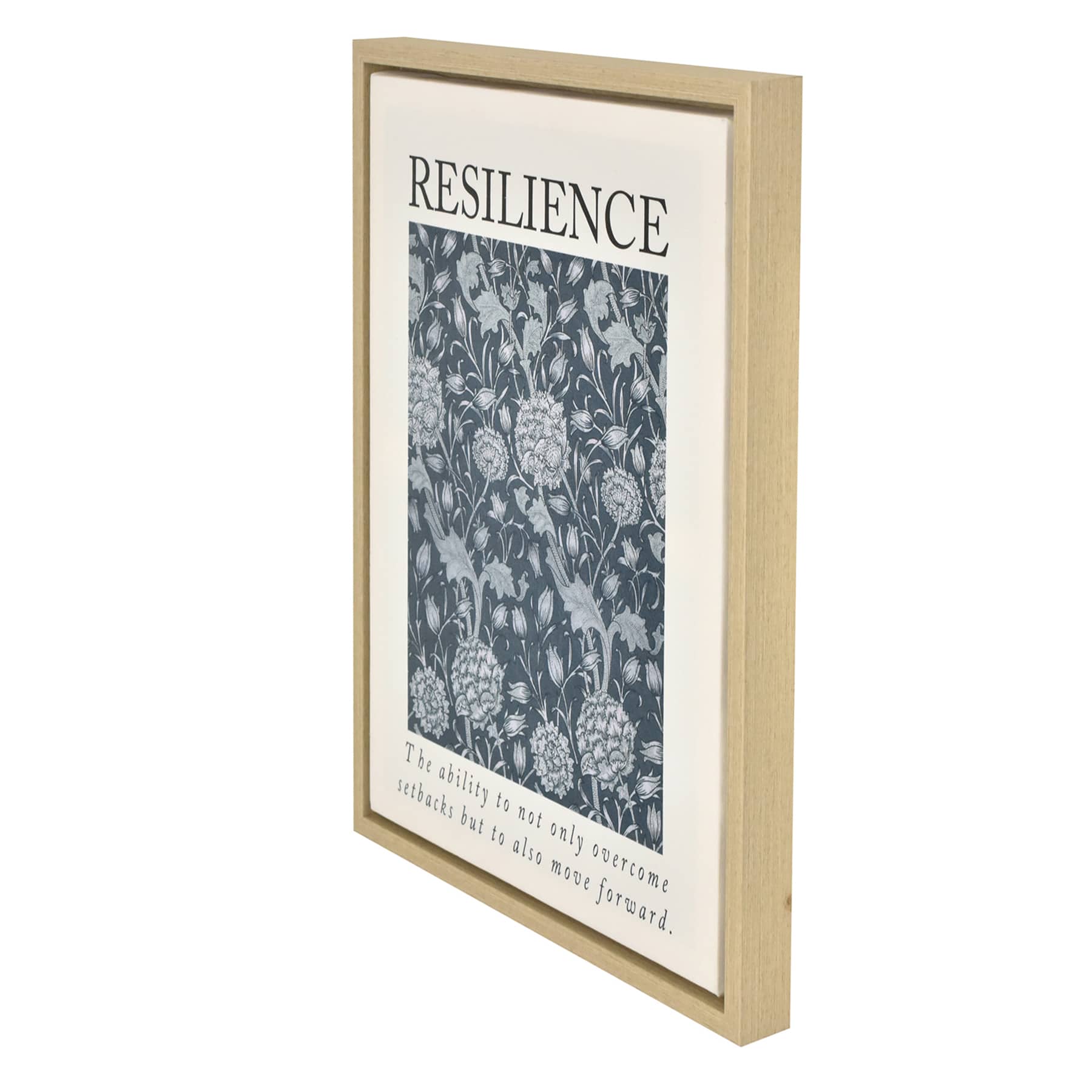 Framed Resilience Botanical Canvas Wall Art, 13x15