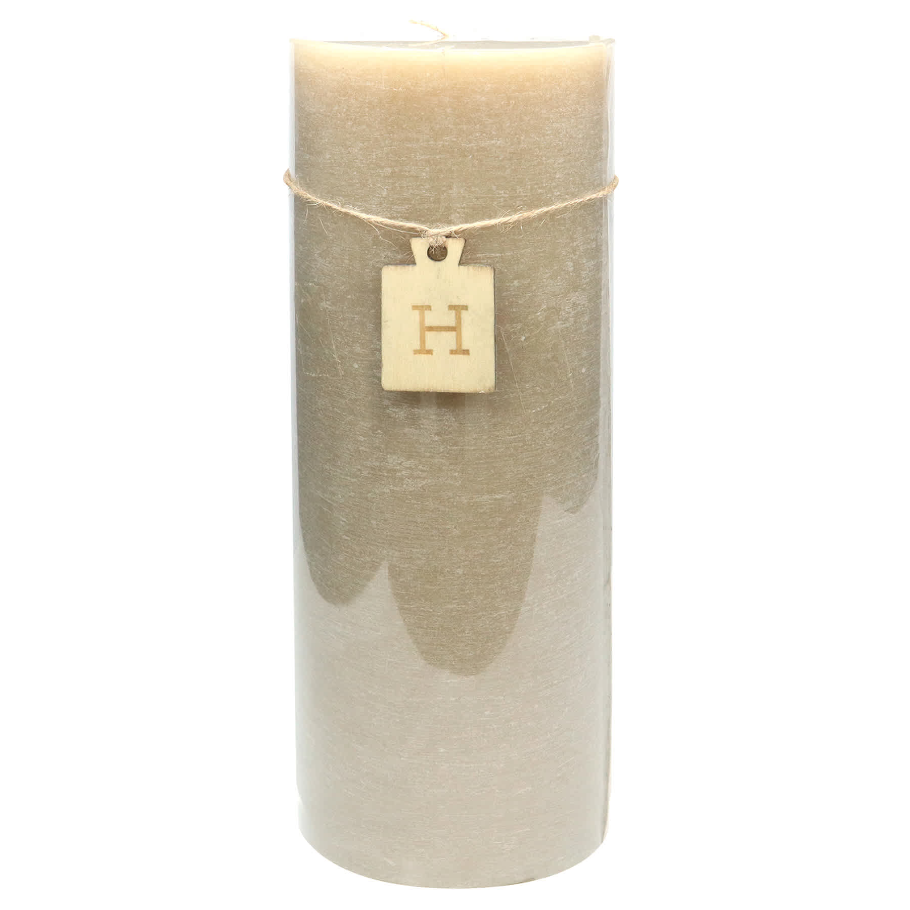 Honeybloom Tan Unscented Pillar Candle, 4x11