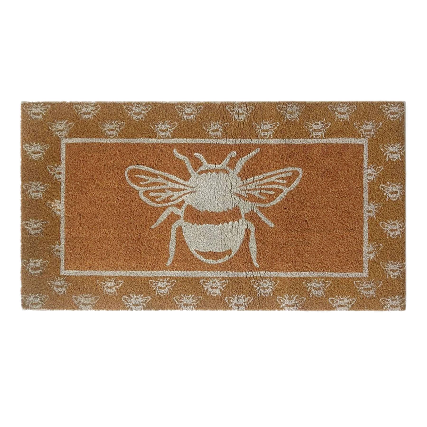 Honeybloom Bee Icon Coir Mat, 22x47