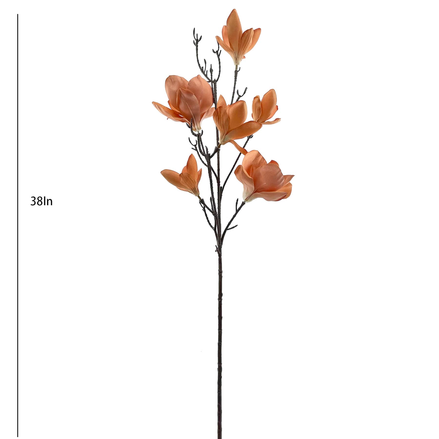 Orange Flower Stem, 38"