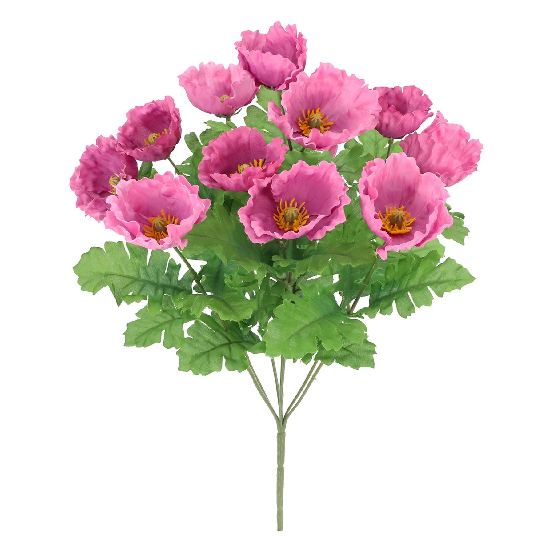 Dark Pink Poppy Bush, 18"