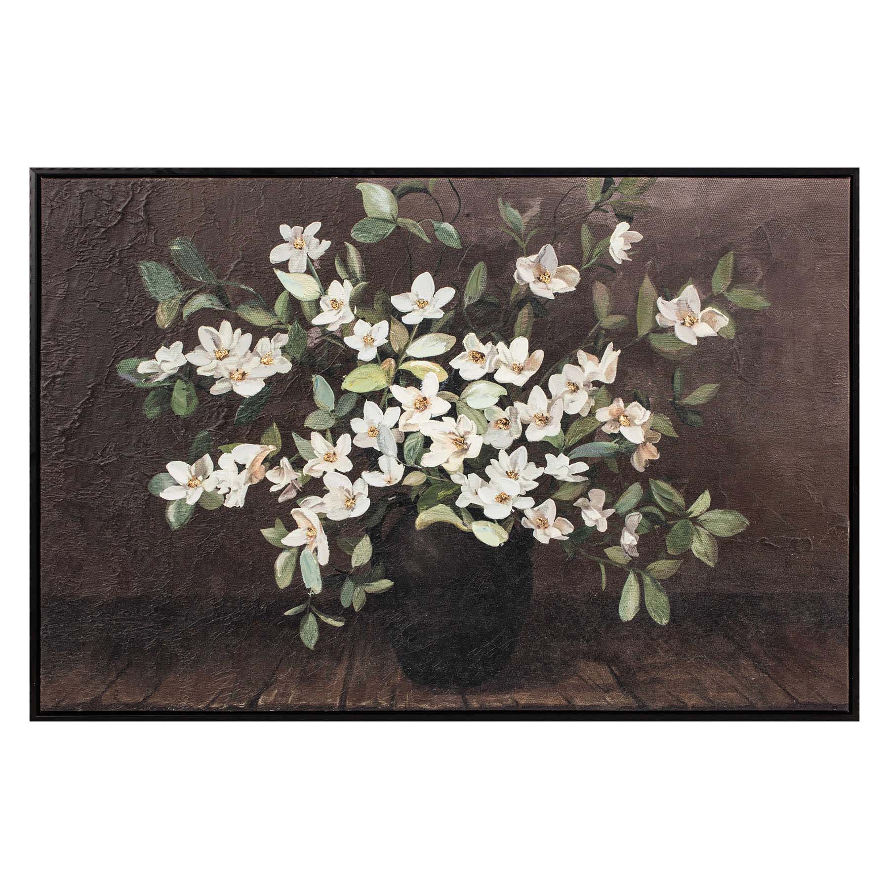 Framed Moody Floral Canvas Wall Art, 36x24