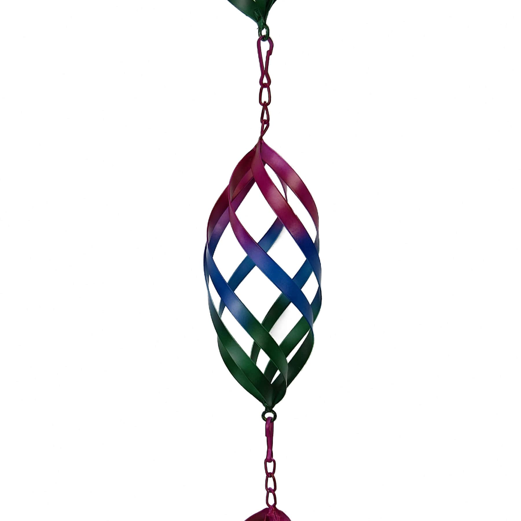 Rainbow Spirals Rain Chain, 57"
