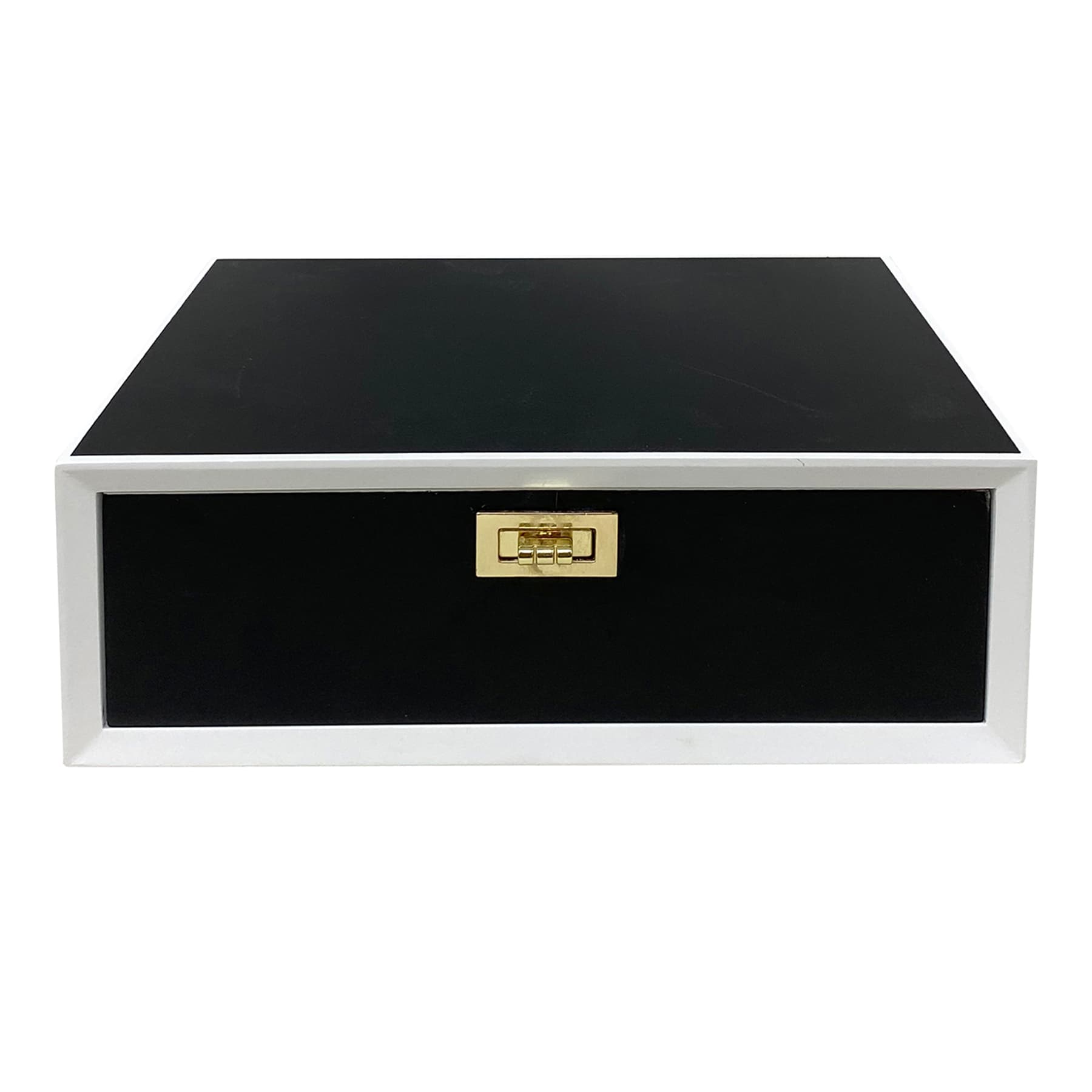 Black & White Wood Decorative Box, 9x6