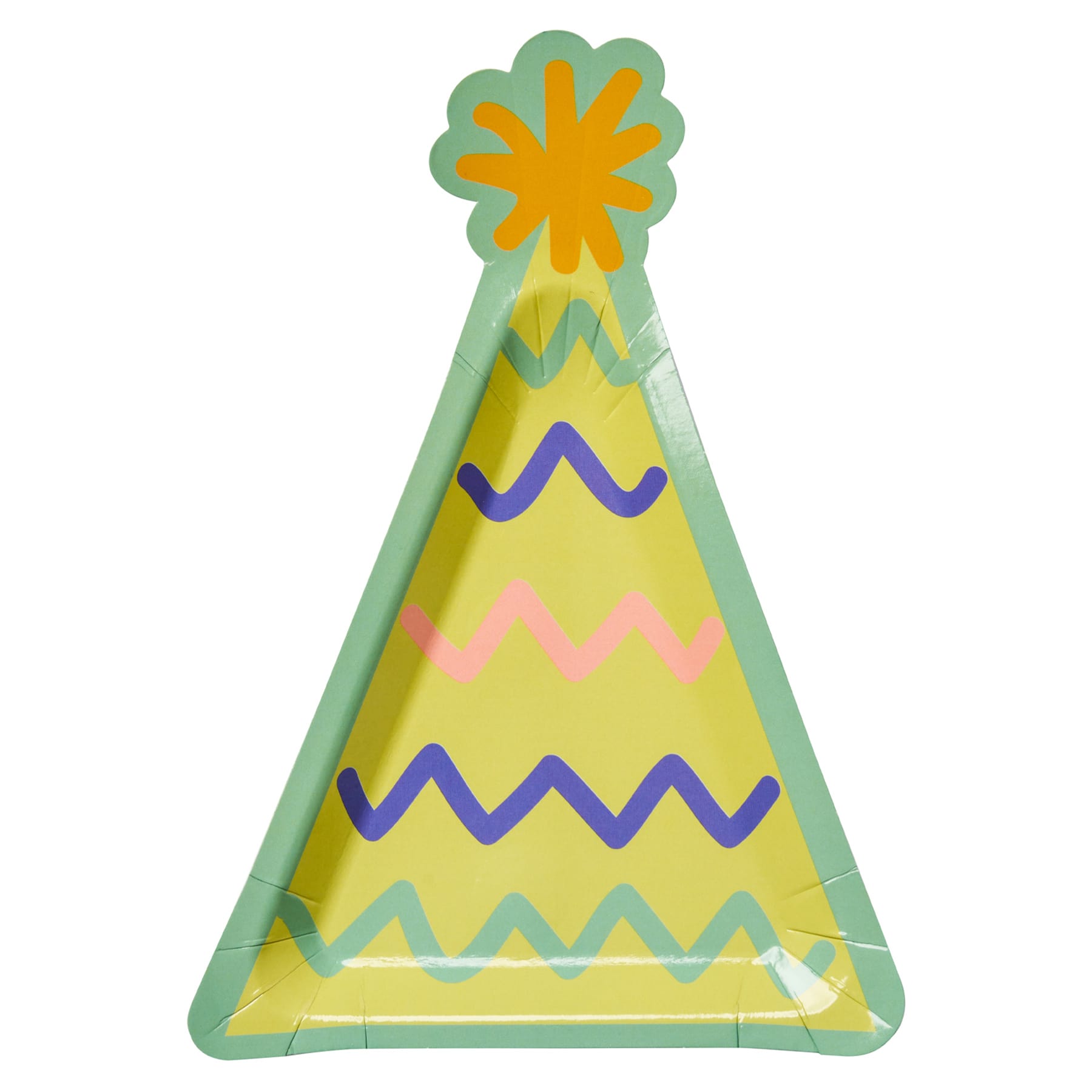Hat Plate Birthday Candles Assorted/8Pkg