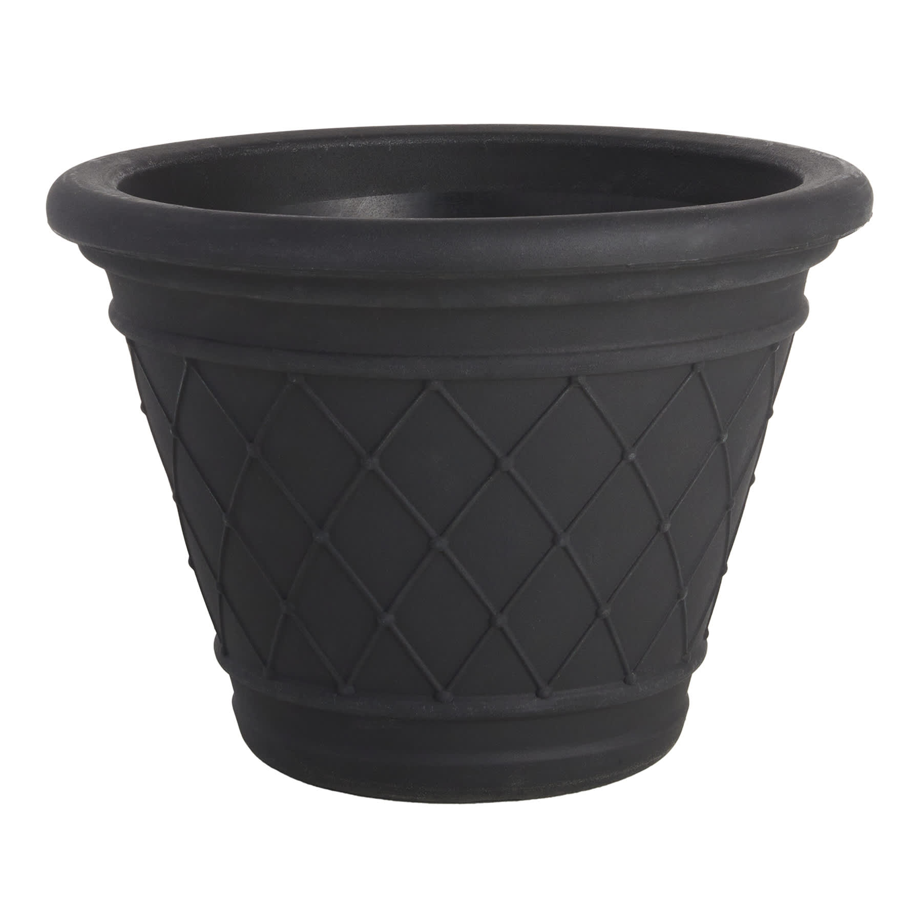 Diamante Black Outdoor Planter, Large