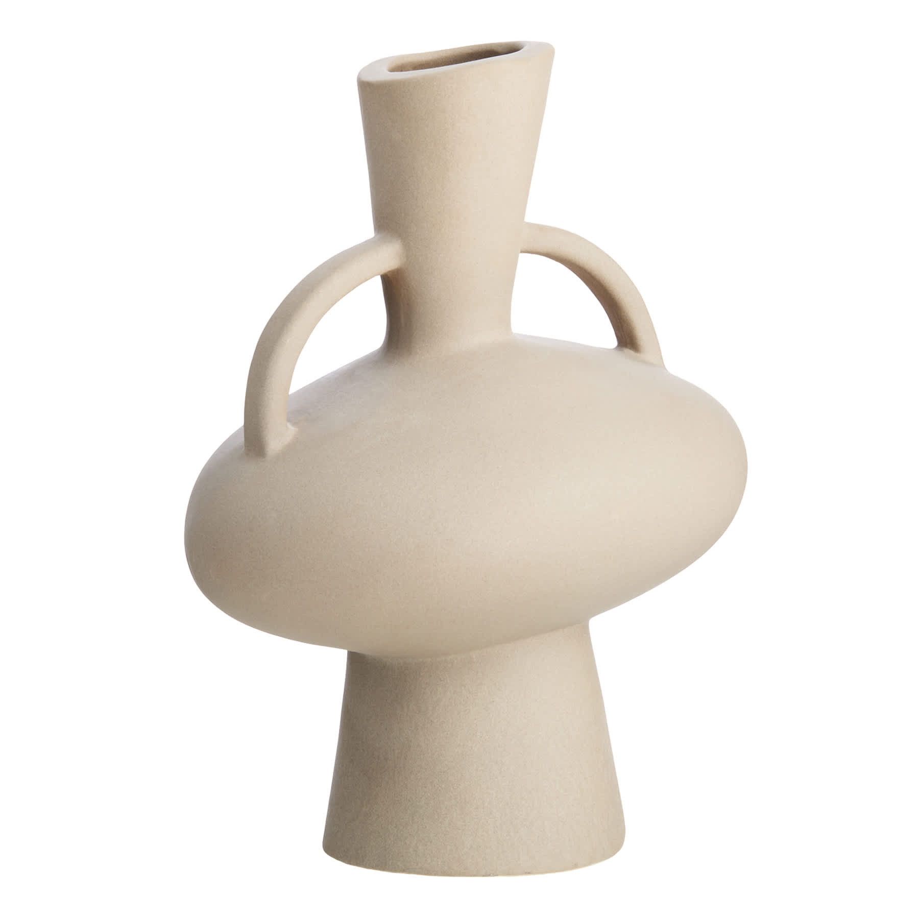 Tracey Boyd Greige Vase, 8.7"